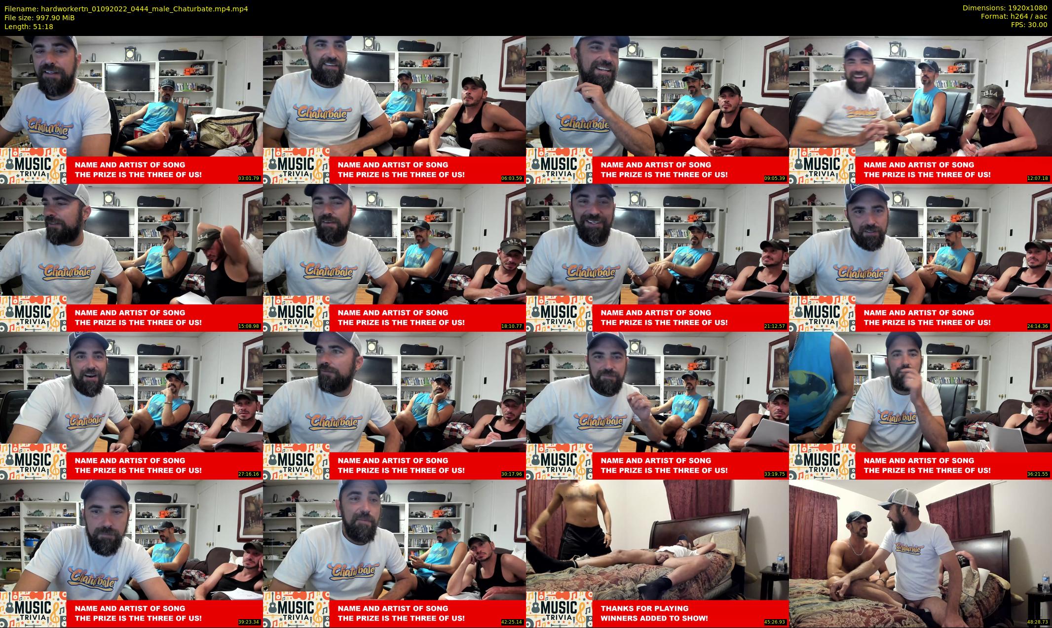 hardworkertn — 52 minute Chaturbate male cam show recording, 1080p, Sep 1, 2022