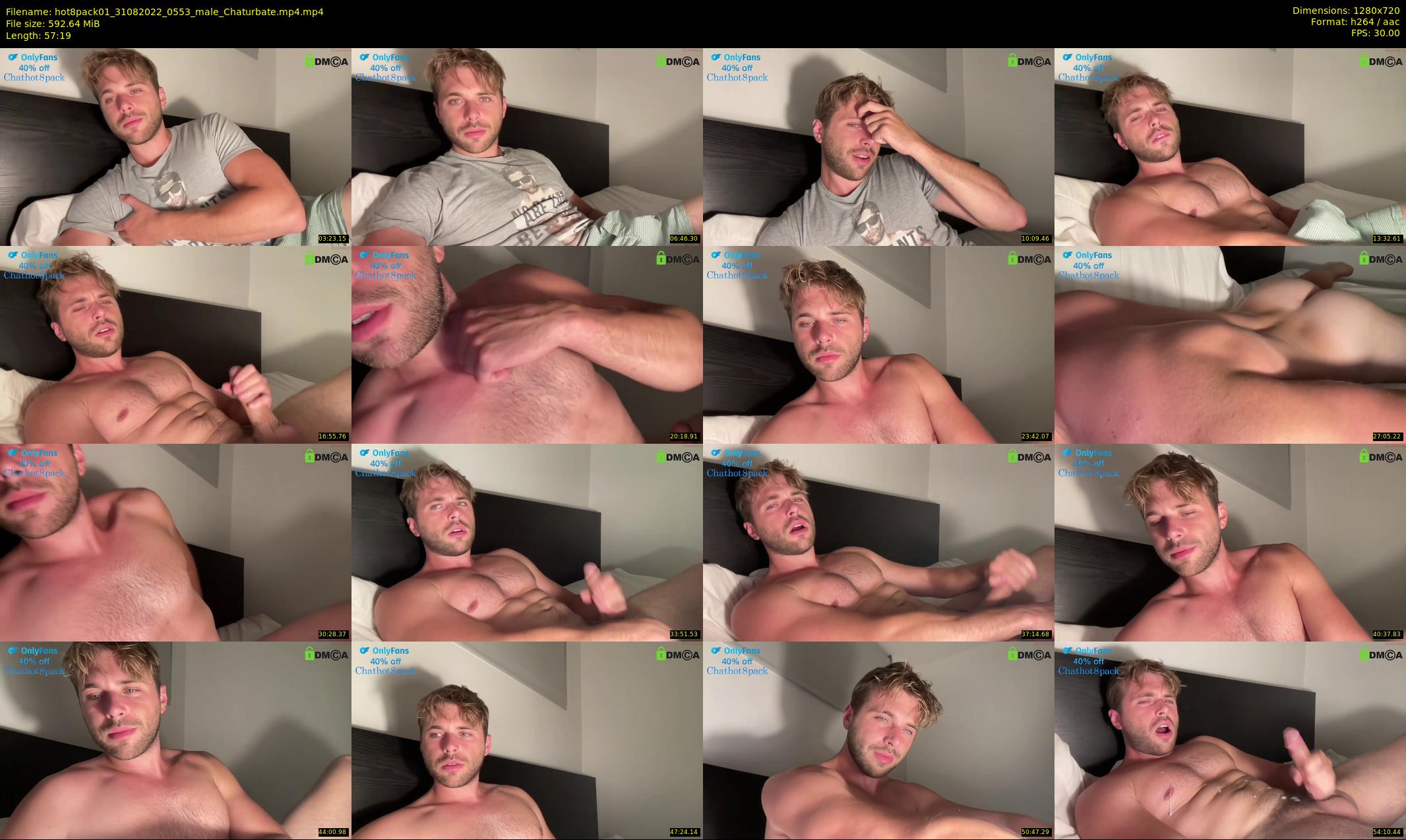 hot8pack01 — 58 minute Chaturbate male cam show recording, 720p, Aug 31, 2022