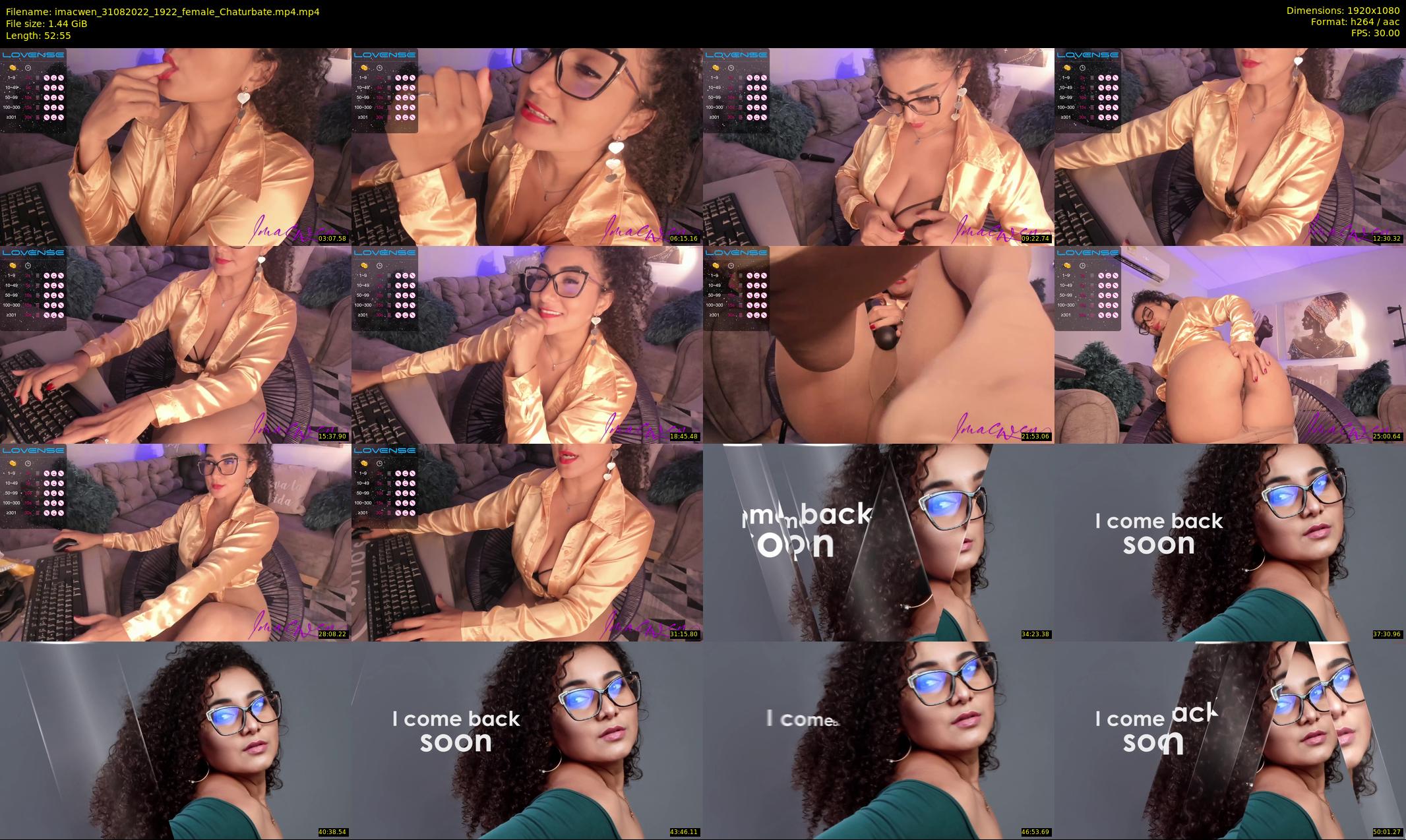 imacwen — 53 minute Chaturbate female cam show recording, 1080p, Aug 31, 2022