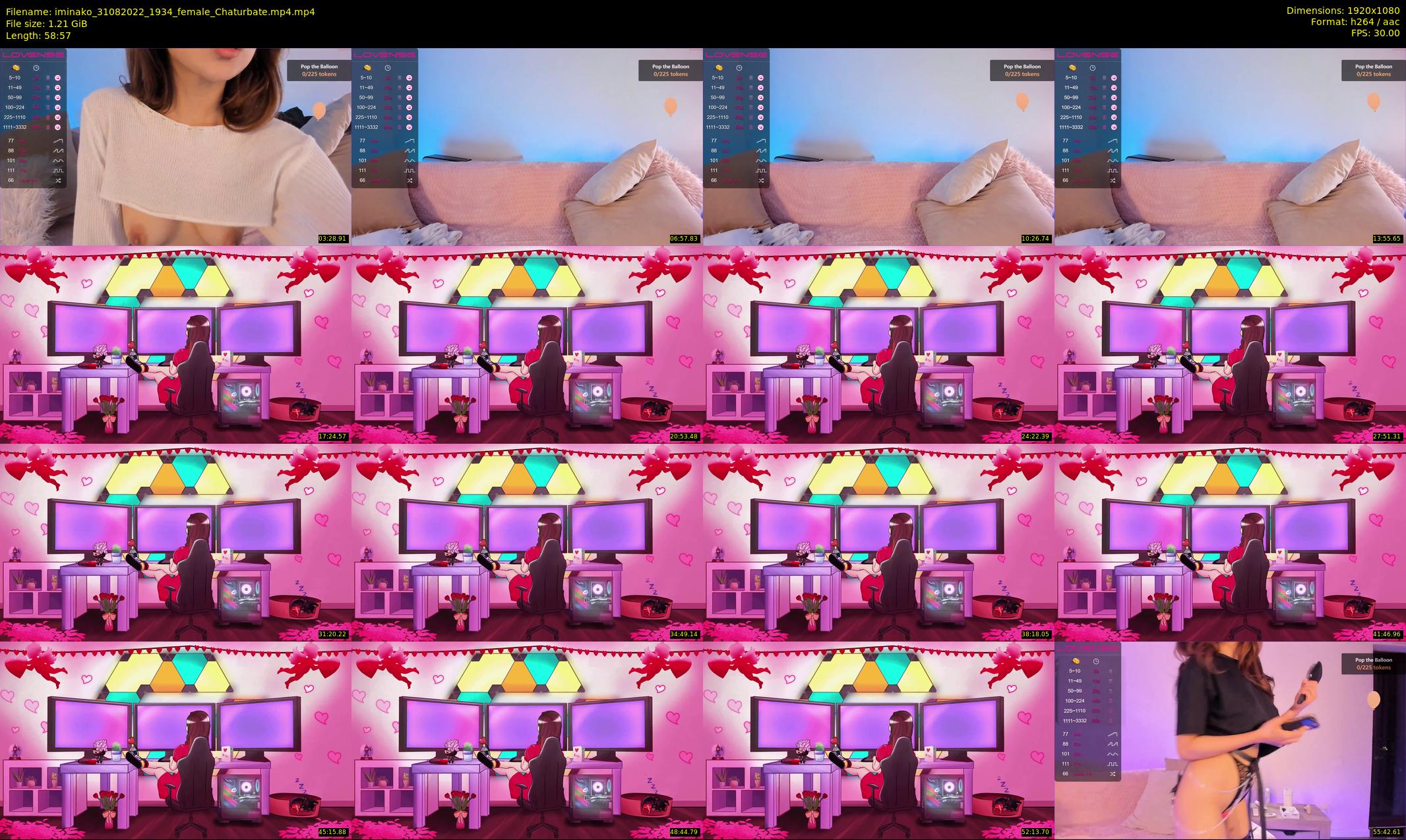 iminako — 59 minute Chaturbate female cam show recording, 1080p, Aug 31, 2022