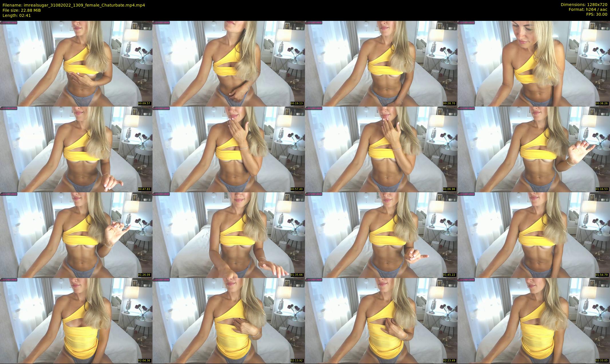 imrealsugar — 3 minute Chaturbate female cam show recording, 720p, Aug 31, 2022