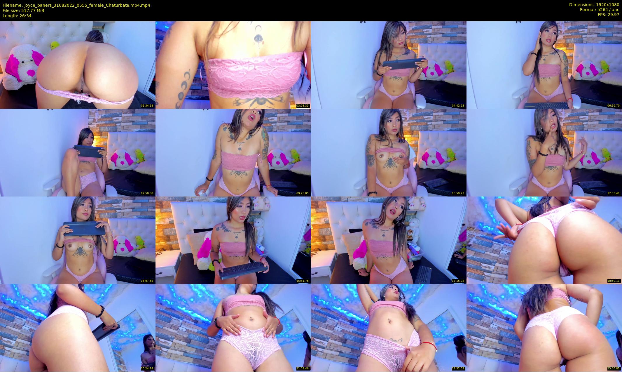 joyce_baners — 27 minute Chaturbate female cam show recording, 1080p, Aug 31, 2022