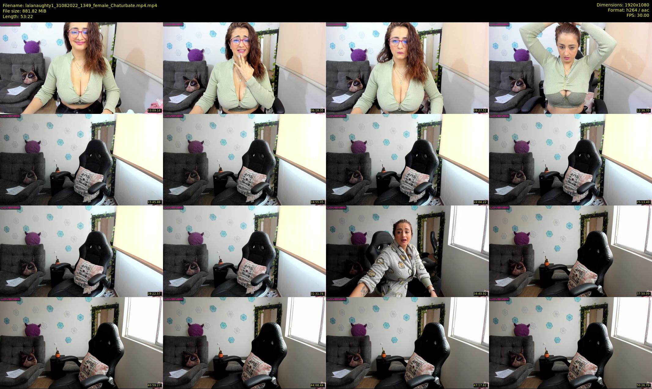 lalanaughty1 — 54 minute Chaturbate female cam show recording, 1080p, Aug 31, 2022