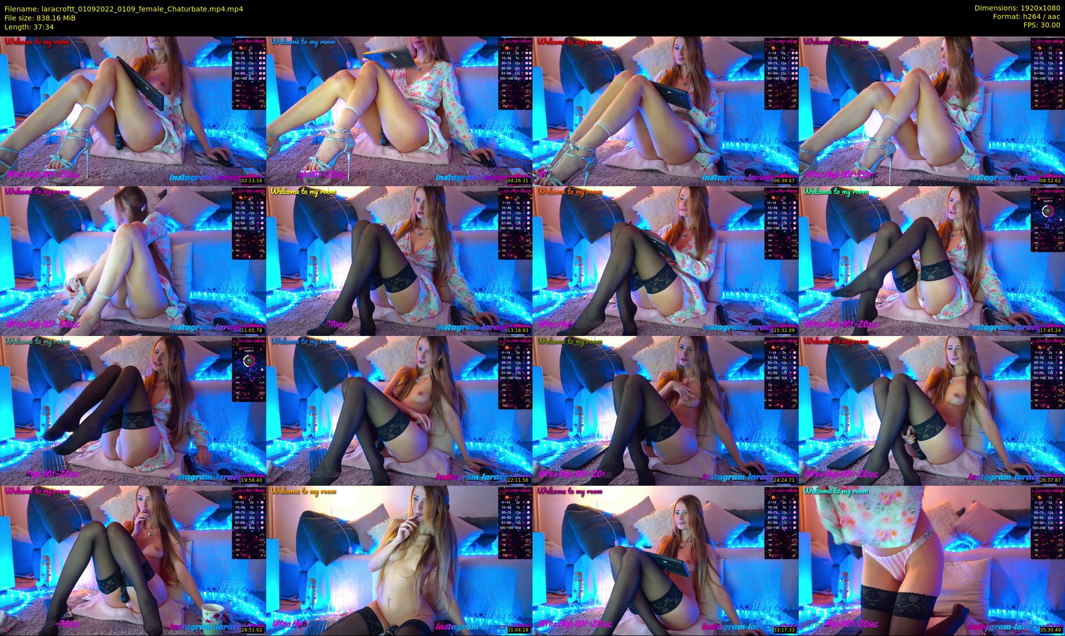 laracroftt — 38 minute Chaturbate female cam show recording, 1080p, Sep 1, 2022