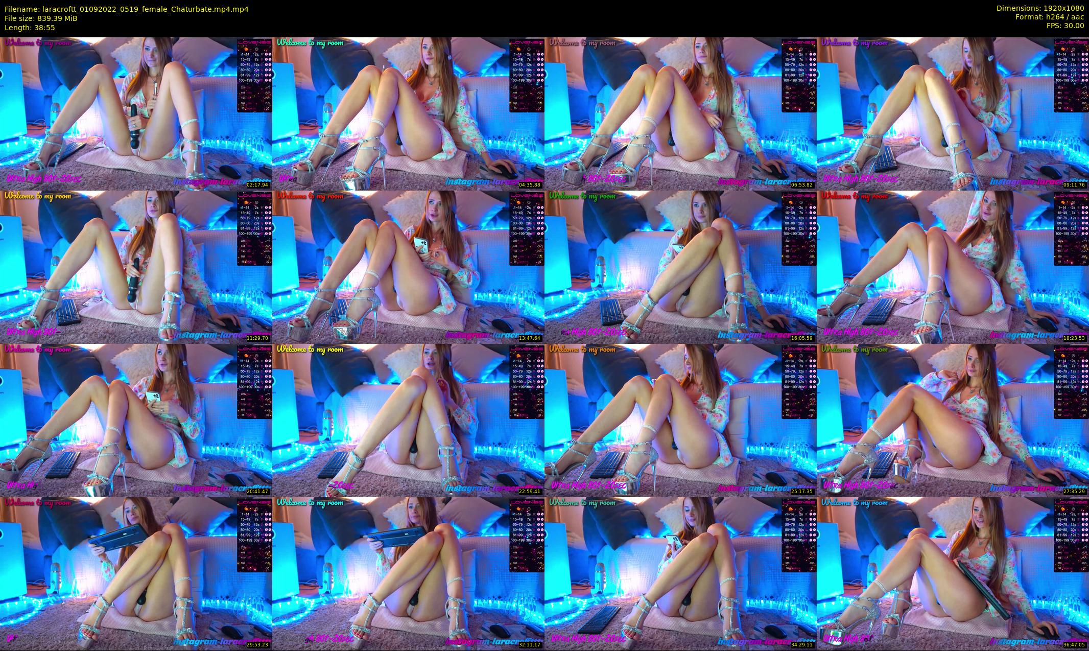 laracroftt — 39 minute Chaturbate female cam show recording, 1080p, Sep 1, 2022