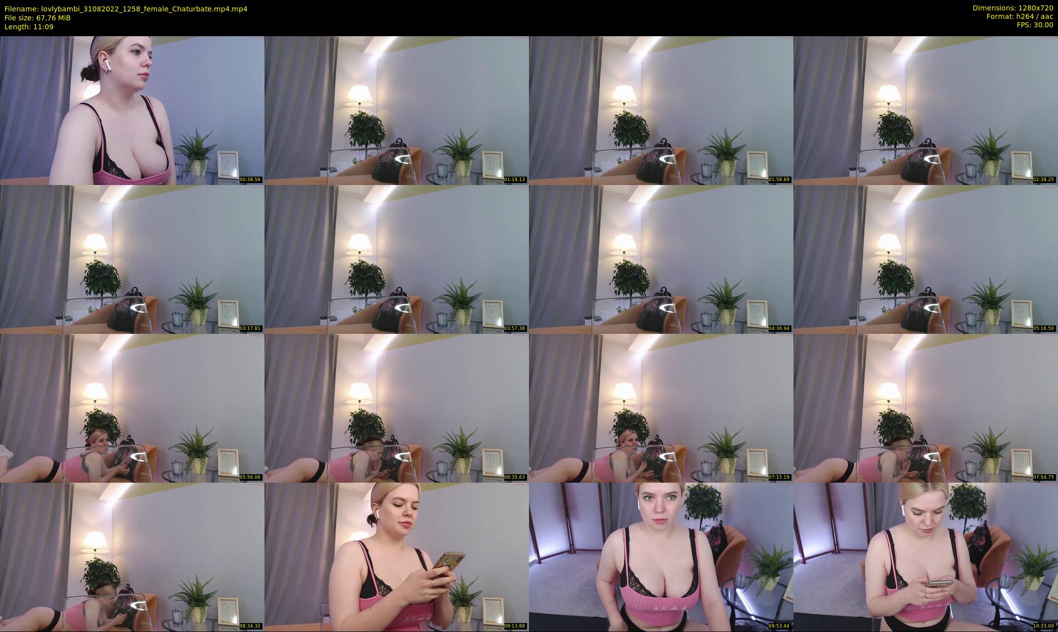 lovlybambi — 12 minute Chaturbate female cam show recording, 720p, Aug 31, 2022