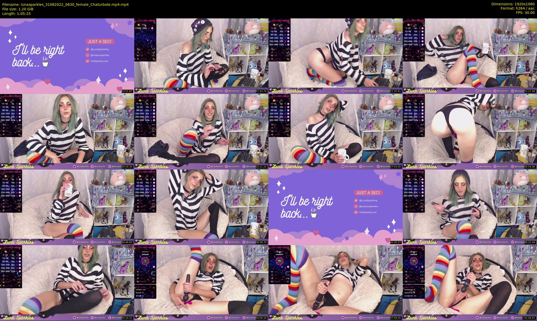 lunasparkles — 66 minute Chaturbate female cam show recording, 1080p, Aug 31, 2022