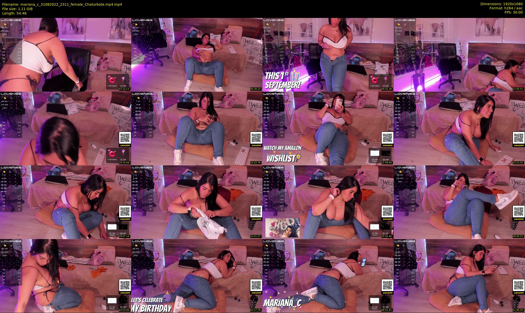 mariana_c — 55 minute Chaturbate female cam show recording, 1080p, Aug 31, 2022