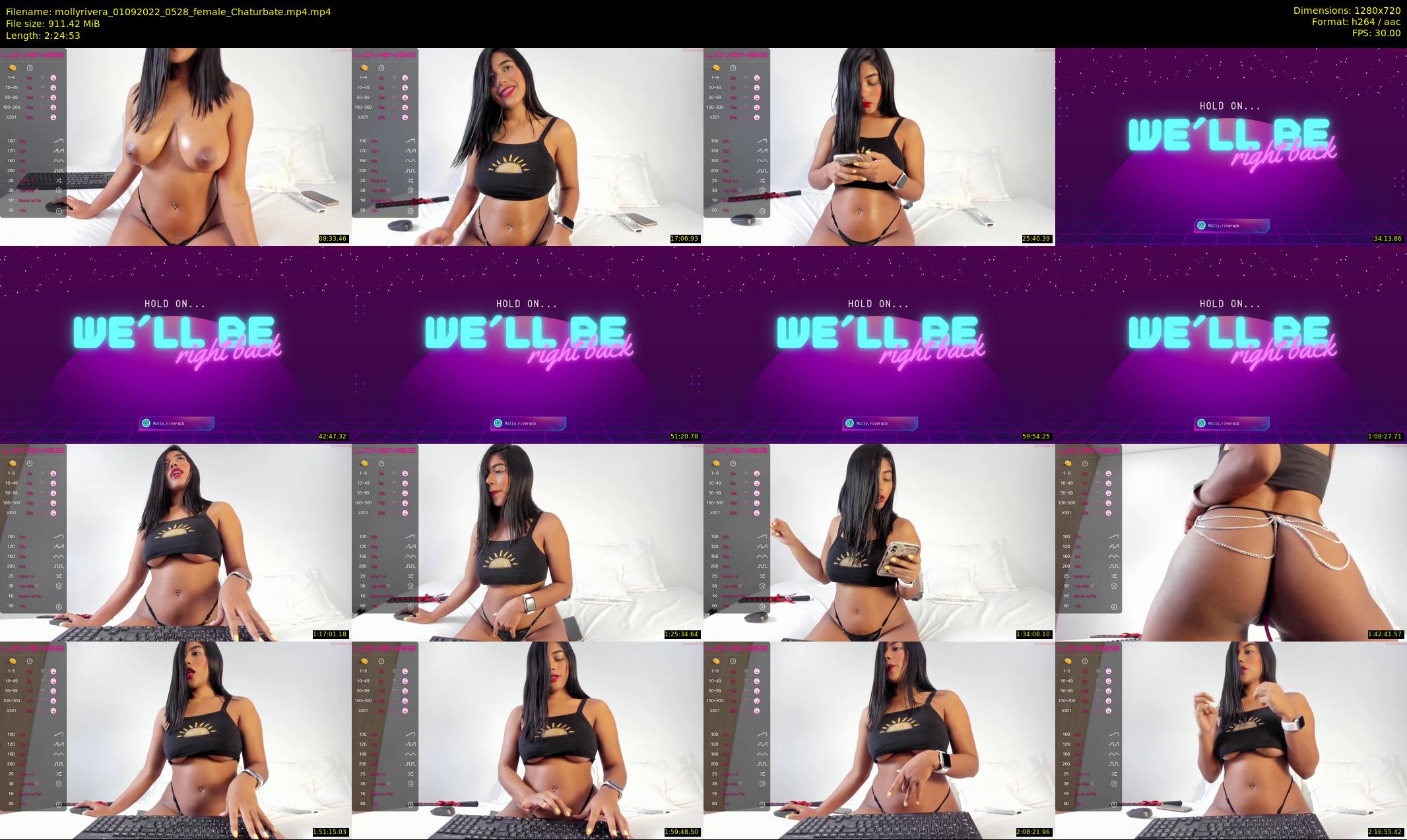 mollyrivera — 145 minute Chaturbate female cam show recording, 720p, Sep 1, 2022