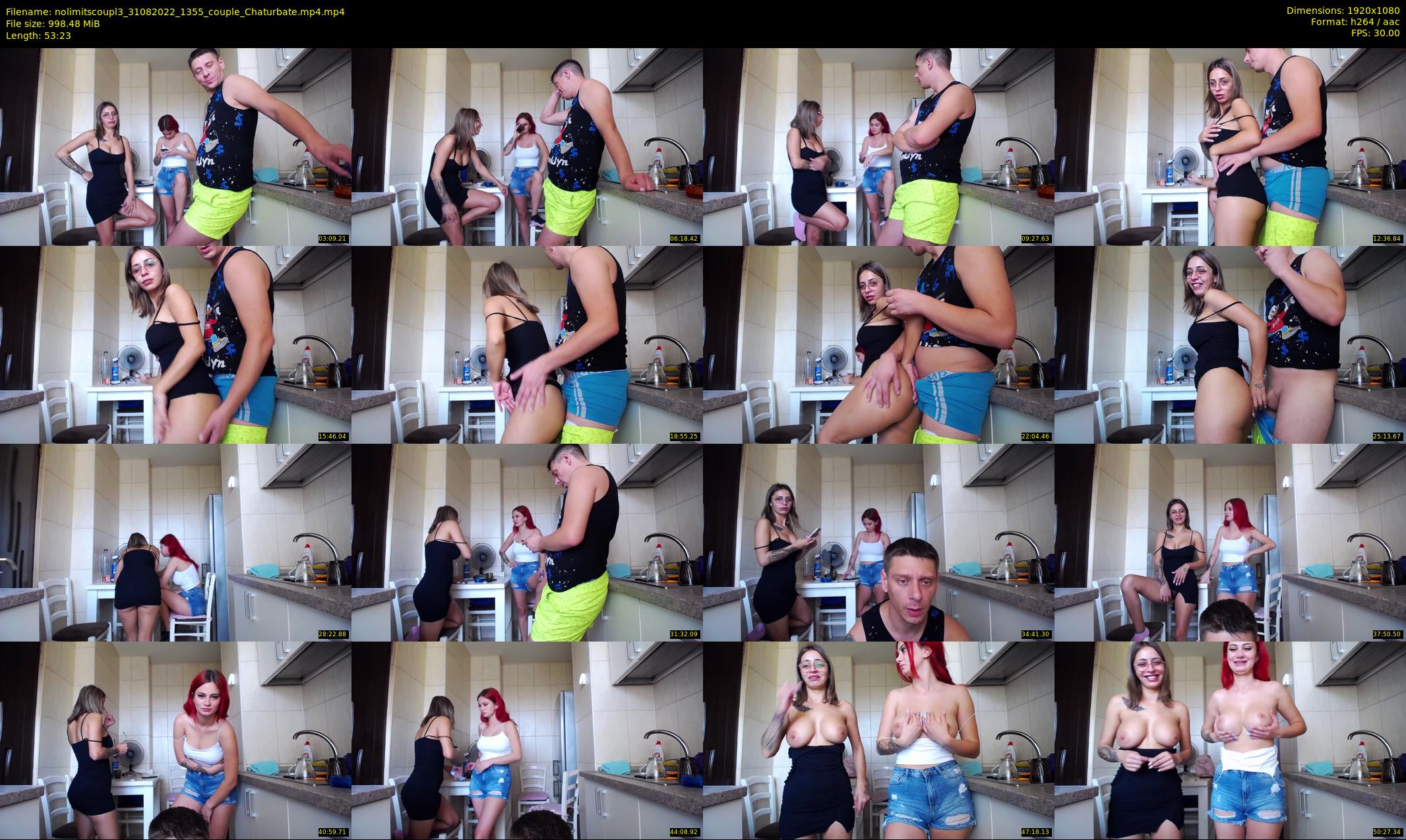 nolimitscoupl3 — 54 minute Chaturbate couple cam show recording, 1080p, Aug 31, 2022