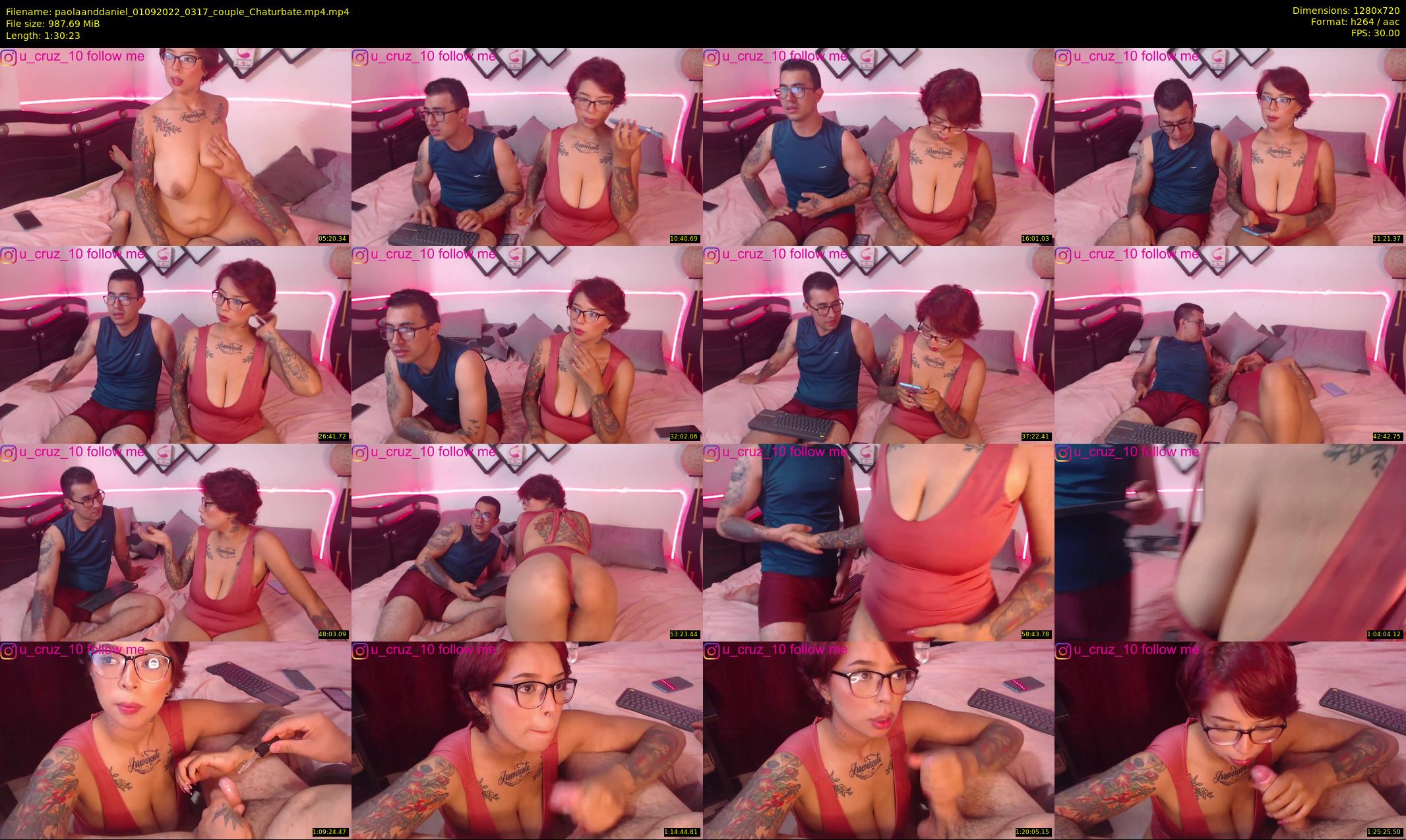 paolaanddaniel — 91 minute Chaturbate couple cam show recording, 720p, Sep 1, 2022
