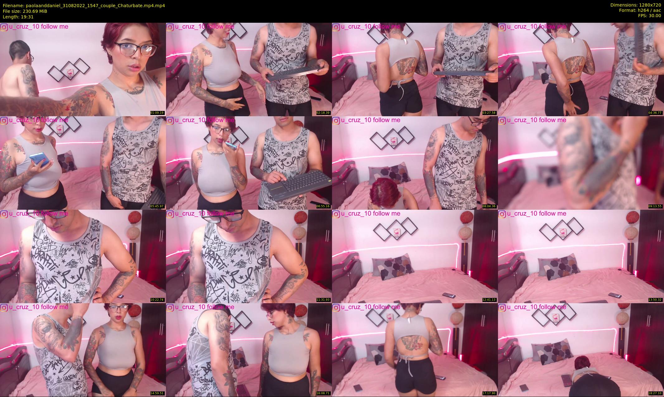 paolaanddaniel — 20 minute Chaturbate couple cam show recording, 720p, Aug 31, 2022