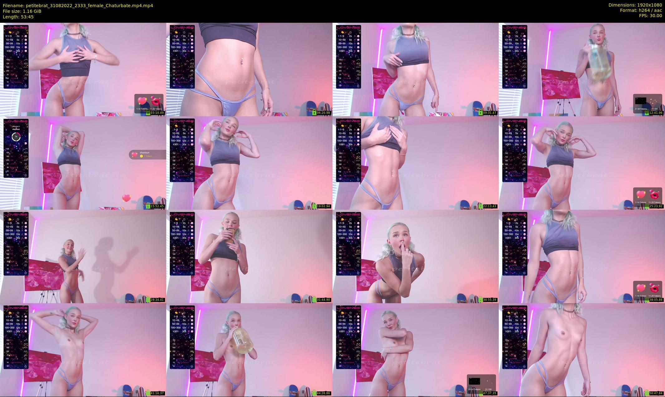 petitebrat — 54 minute Chaturbate female cam show recording, 1080p, Aug 31, 2022