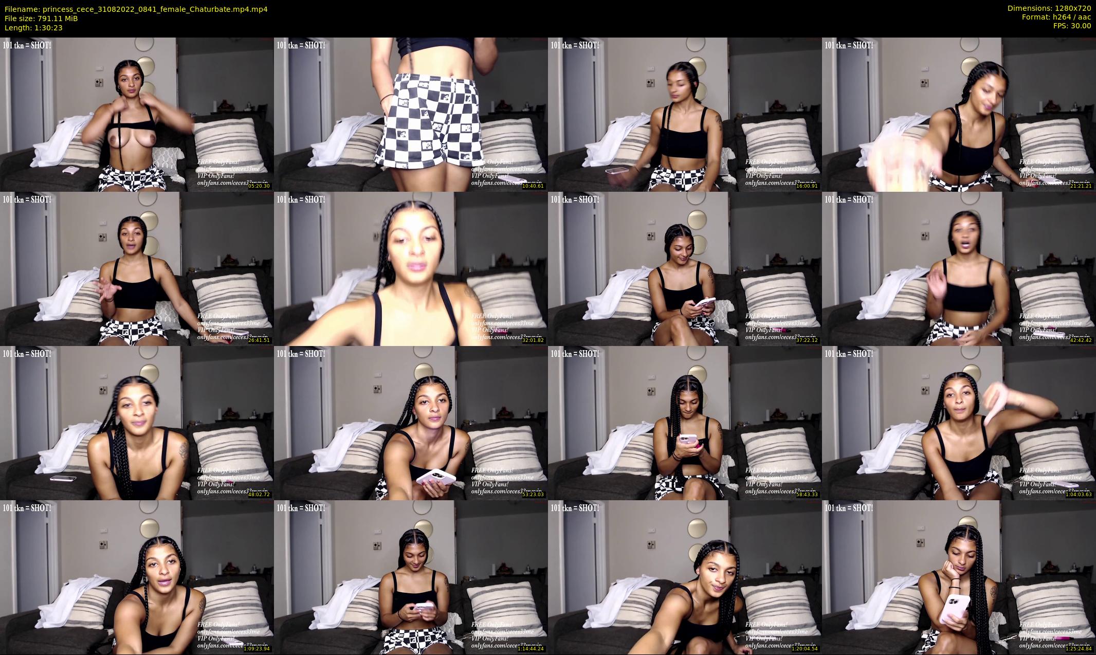 princess_cece — 91 minute Chaturbate female cam show recording, 720p, Aug 31, 2022