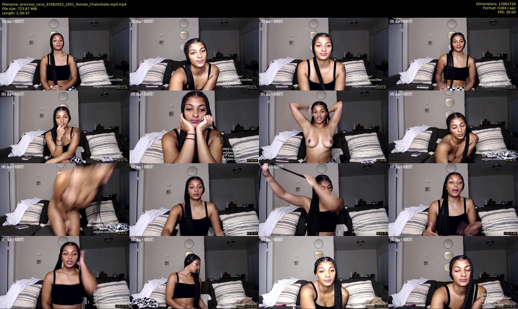 princess_cece — 91 minute Chaturbate female cam show recording, 720p, Aug 31, 2022