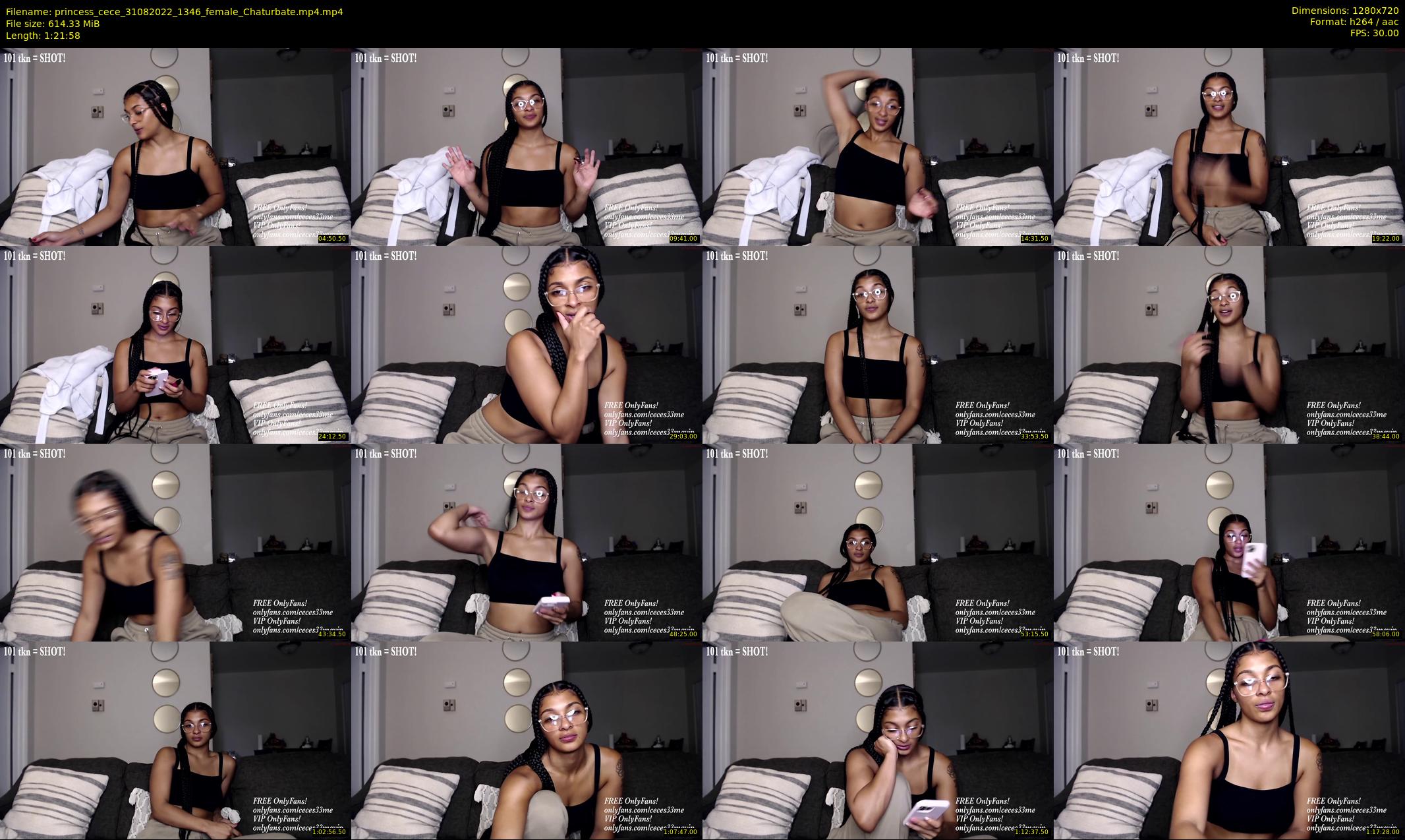 princess_cece — 82 minute Chaturbate female cam show recording, 720p, Aug 31, 2022