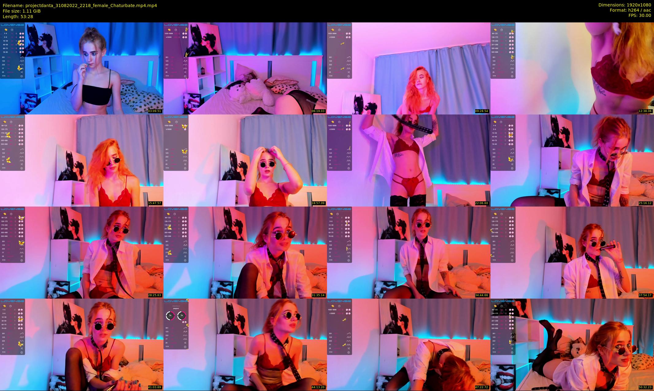 projectdanta — 54 minute Chaturbate female cam show recording, 1080p, Aug 31, 2022