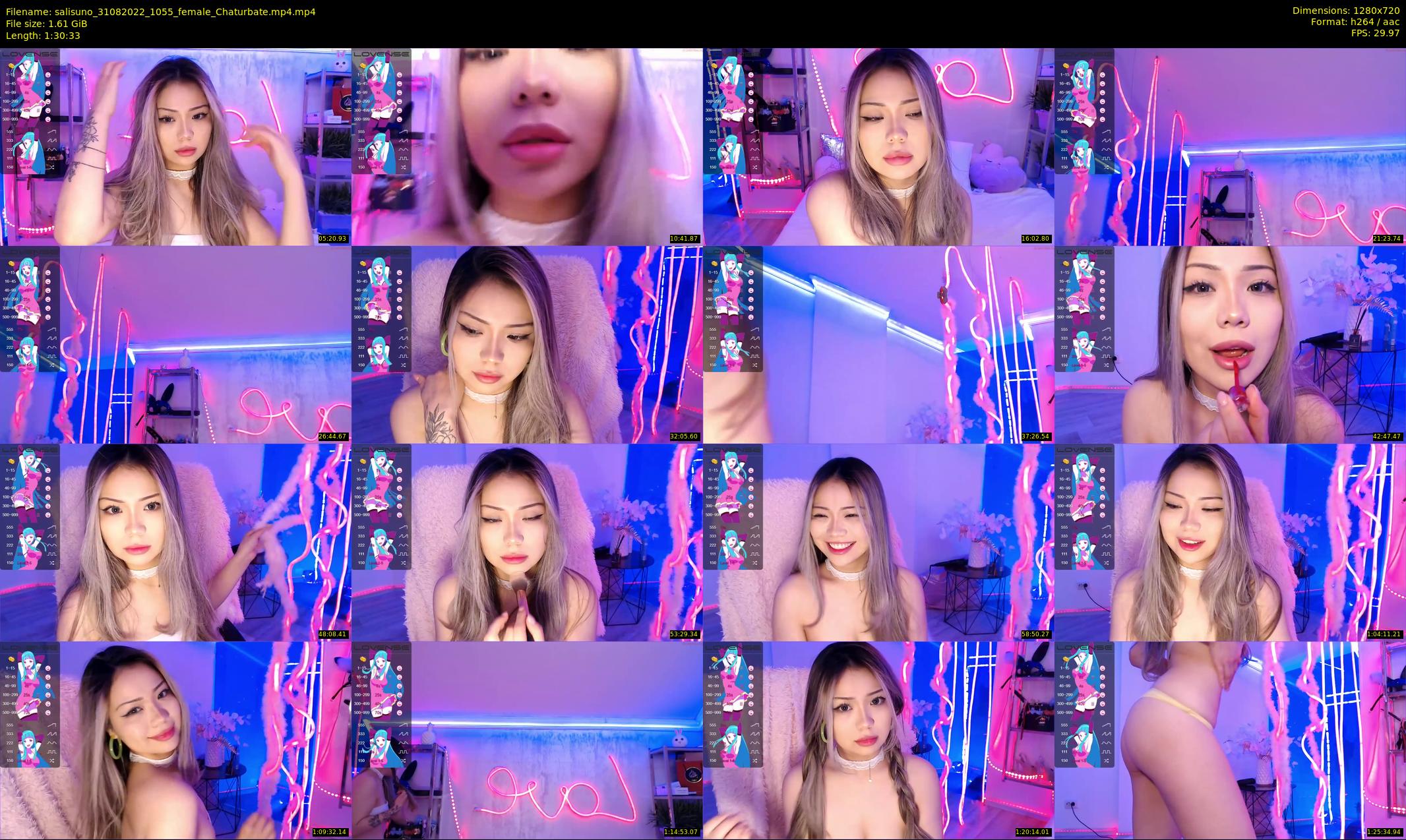 salisuno — 91 minute Chaturbate female cam show recording, 720p, Aug 31, 2022