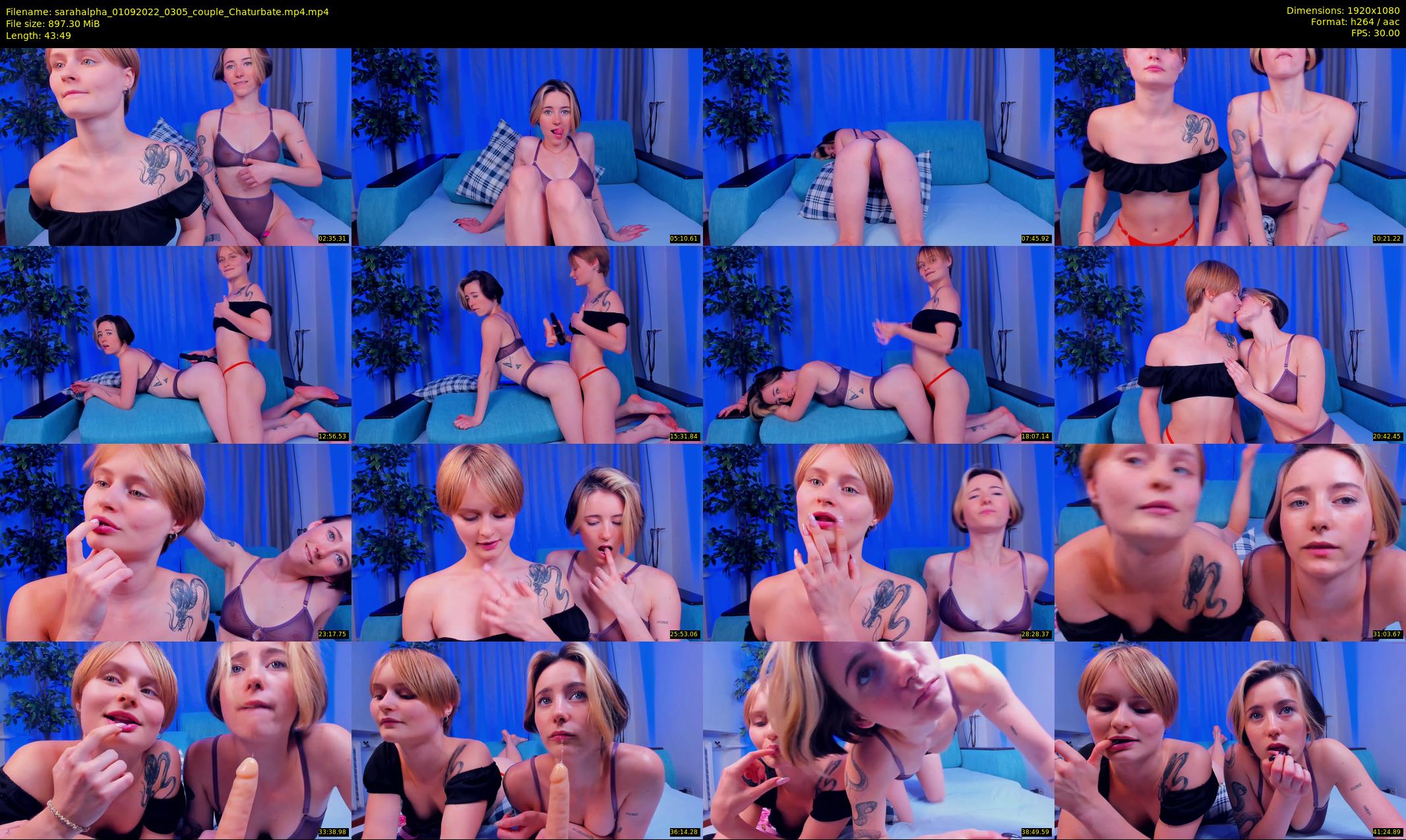 sarahalpha — 44 minute Chaturbate couple cam show recording, 1080p, Sep 1, 2022