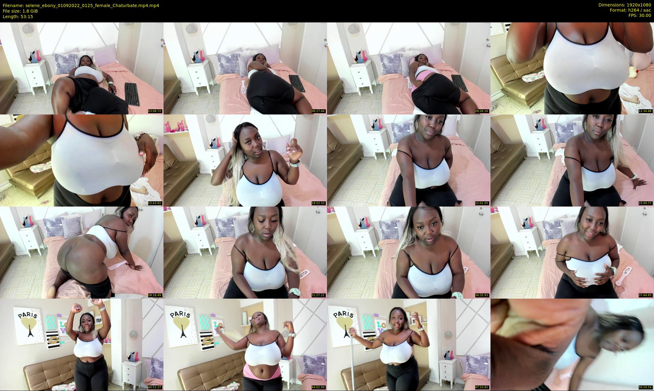 selene_ebony — 54 minute Chaturbate female cam show recording, 1080p, Sep 1, 2022