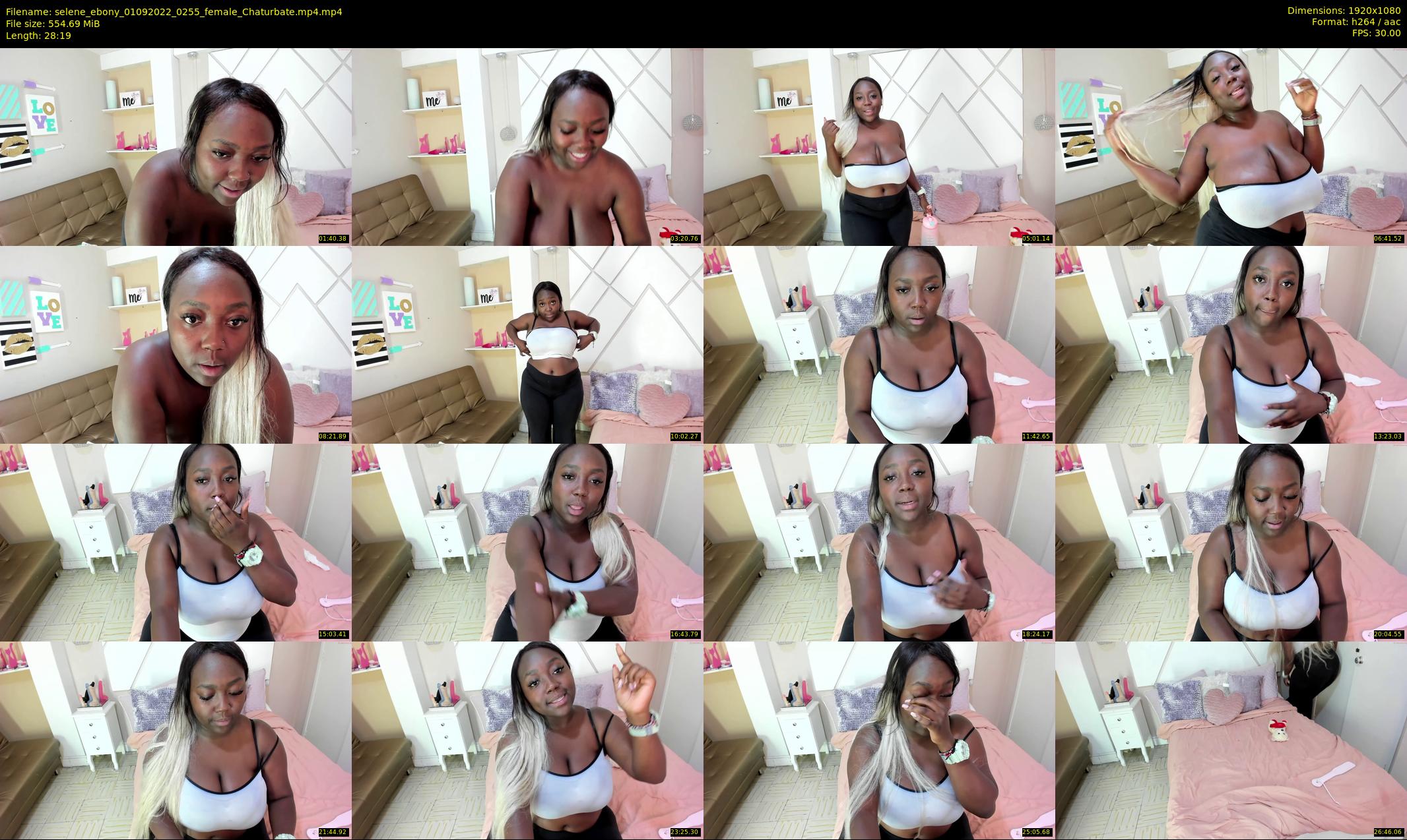 selene_ebony — 29 minute Chaturbate female cam show recording, 1080p, Sep 1, 2022