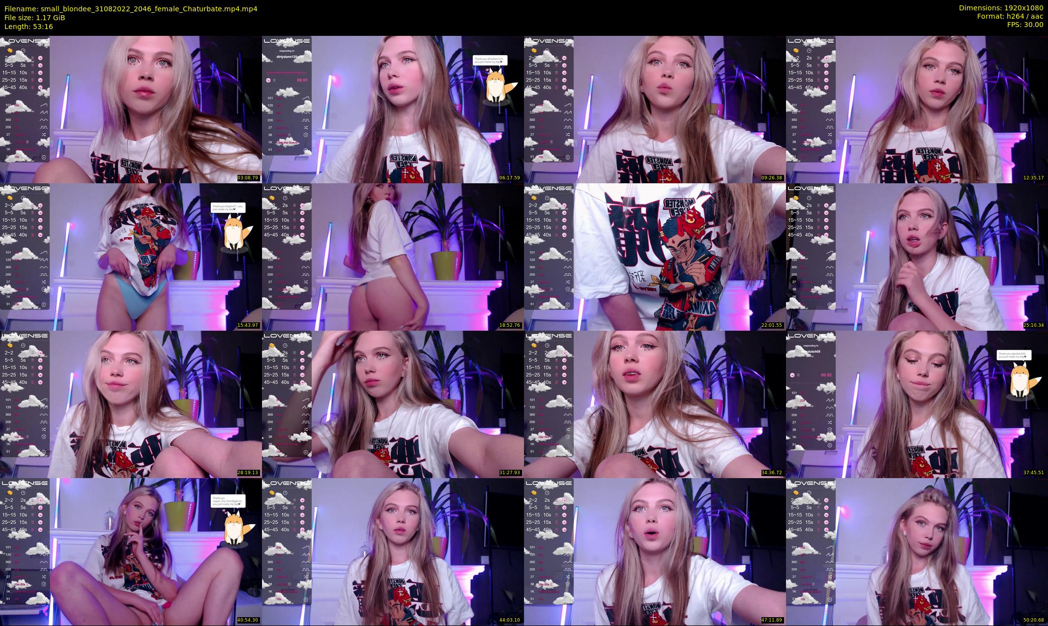 small_blondee — 54 minute Chaturbate female cam show recording, 1080p, Aug 31, 2022