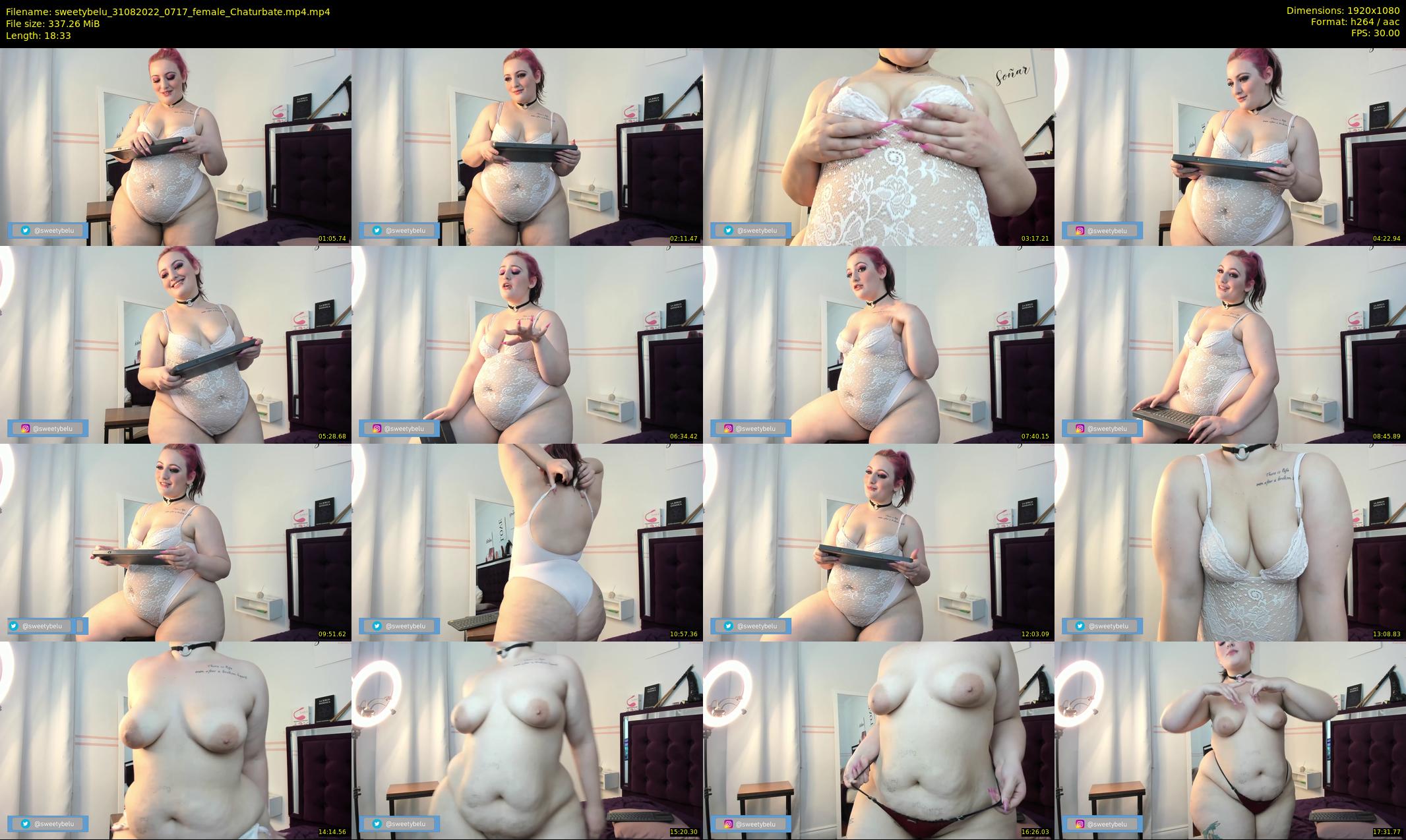 sweetybelu — 19 minute Chaturbate female cam show recording, 1080p, Aug 31, 2022