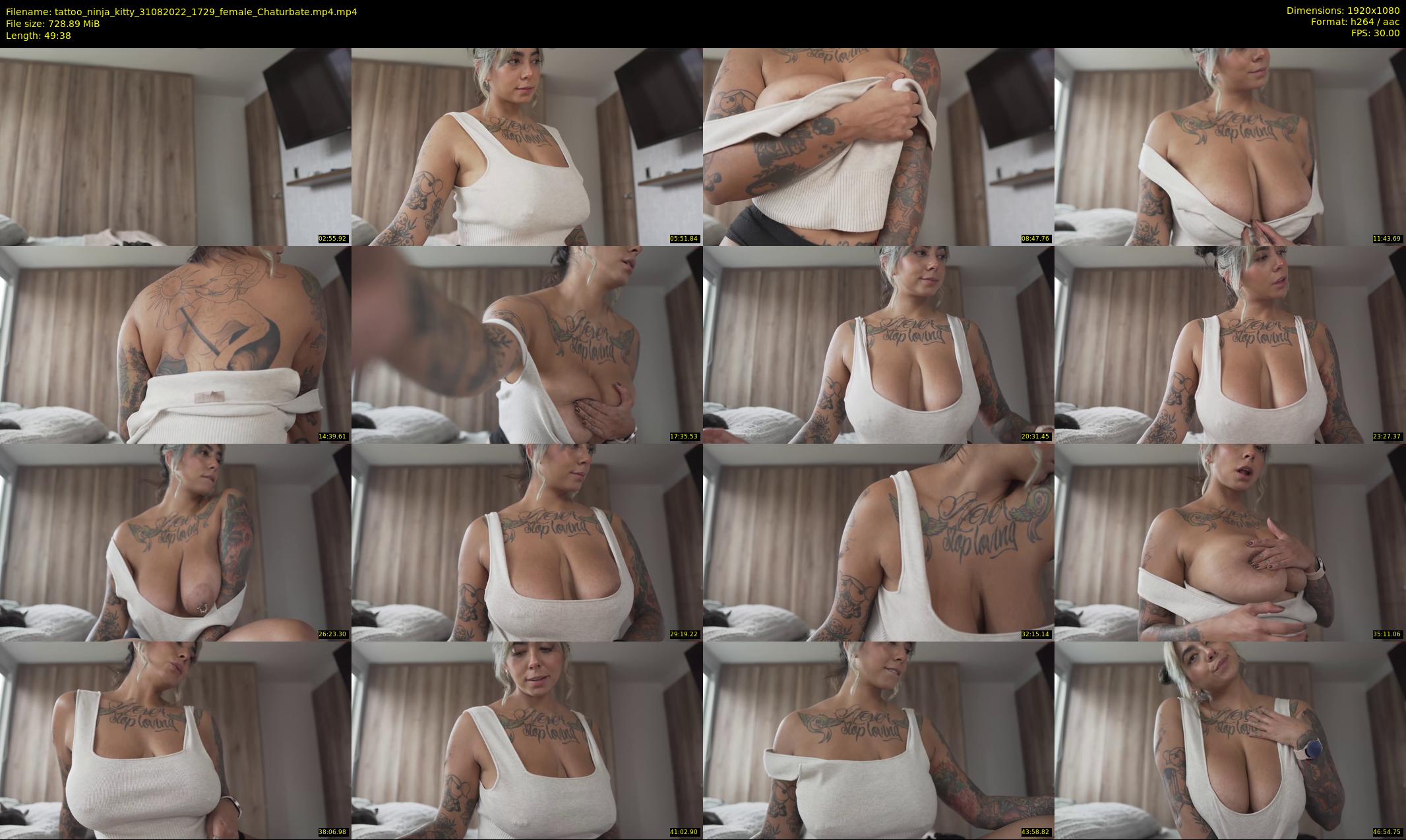 tattoo_ninja_kitty — 50 minute Chaturbate female cam show recording, 1080p, Aug 31, 2022