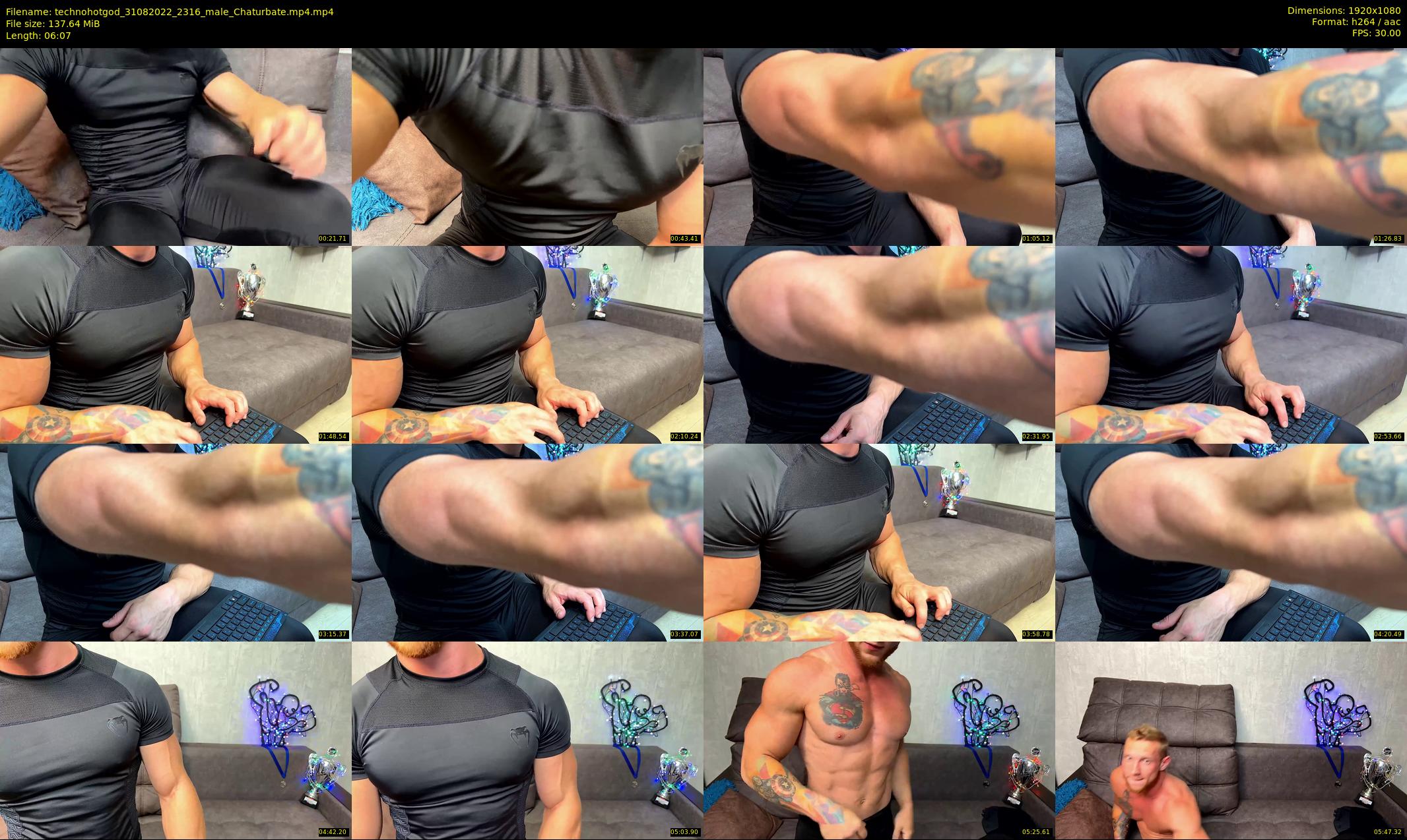 technohotgod — 7 minute Chaturbate male cam show recording, 1080p, Aug 31, 2022