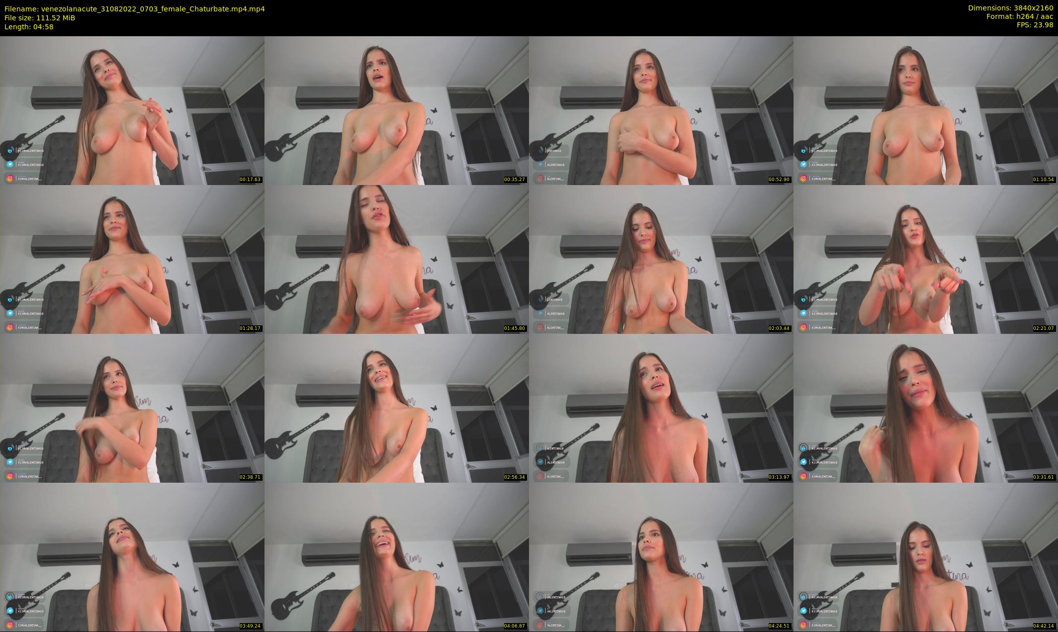 venezolanacute — 5 minute Chaturbate female cam show recording, 4K, Aug 31, 2022