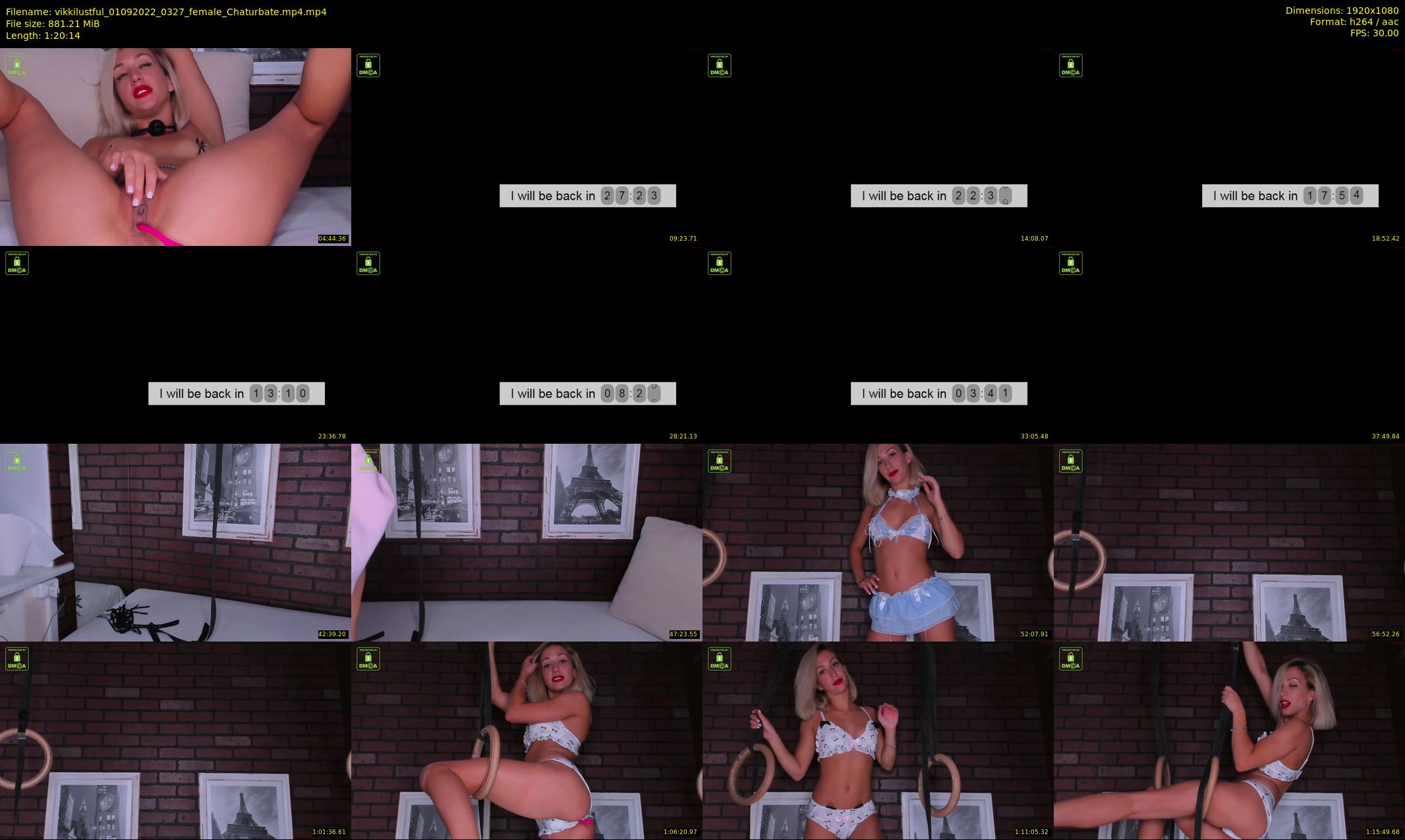 vikkilustful — 81 minute Chaturbate female cam show recording, 1080p, Sep 1, 2022