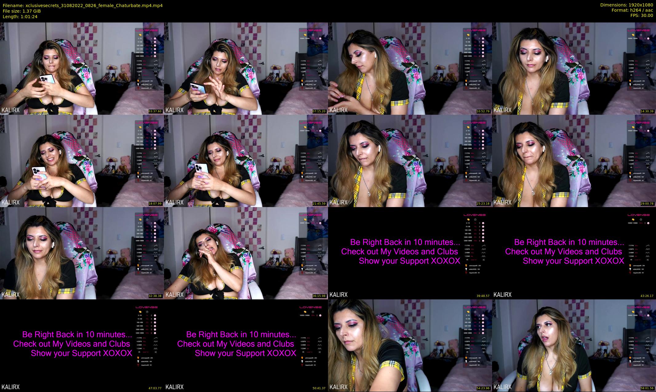 xclusivesecrets — 62 minute Chaturbate female cam show recording, 1080p, Aug 31, 2022
