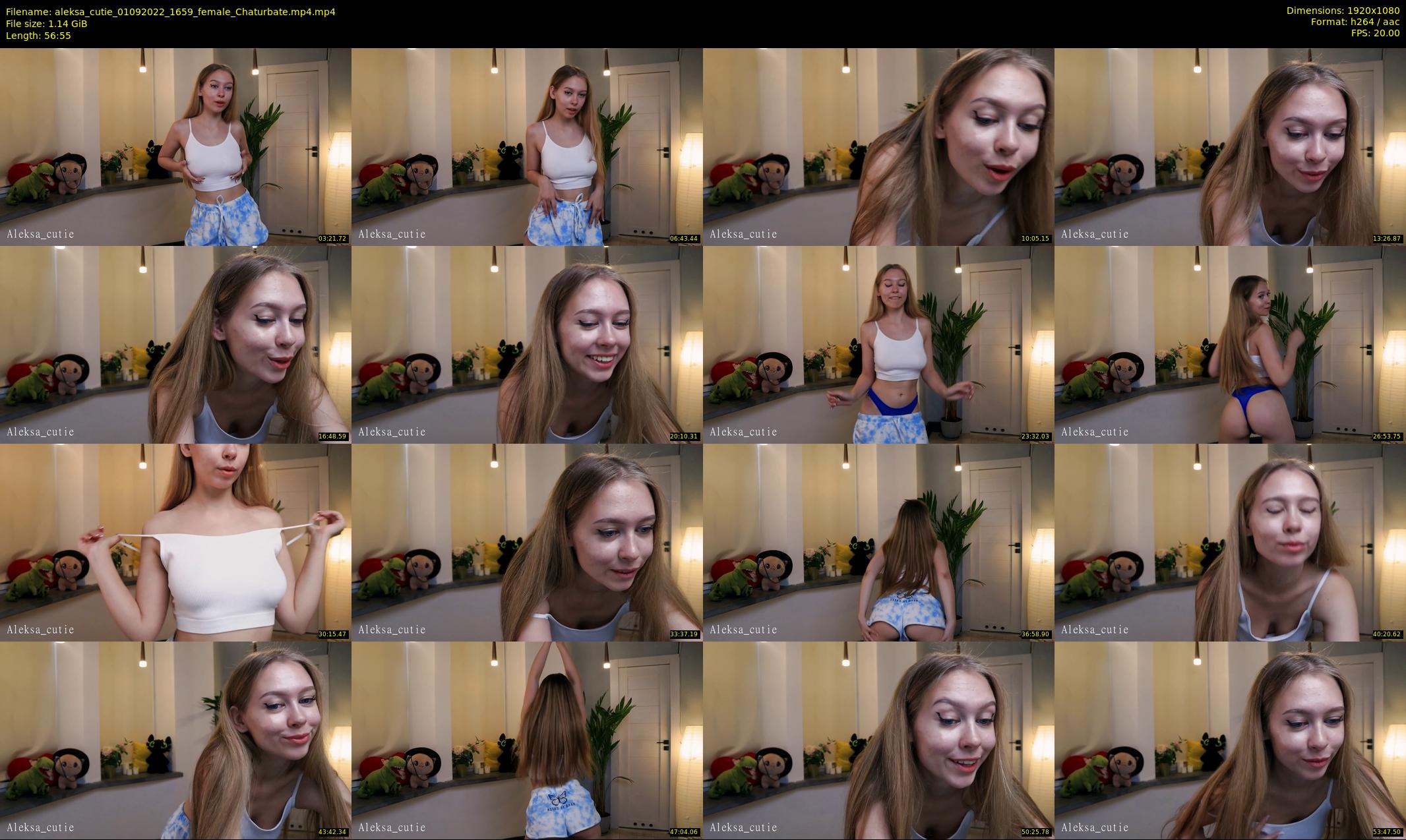 aleksa_cutie — 57 minute Chaturbate female cam show recording, 1080p, Sep 1, 2022