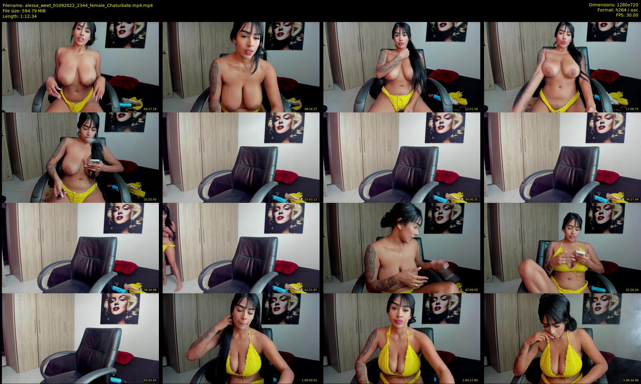 alessa_weet — 73 minute Chaturbate female cam show recording, 720p, Sep 1, 2022