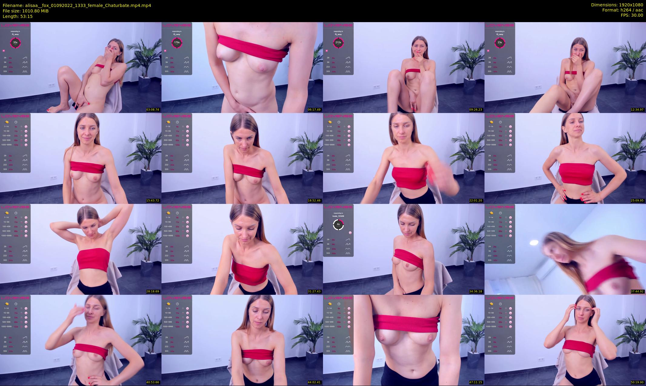 alisaa__fox — 54 minute Chaturbate female cam show recording, 1080p, Sep 1, 2022