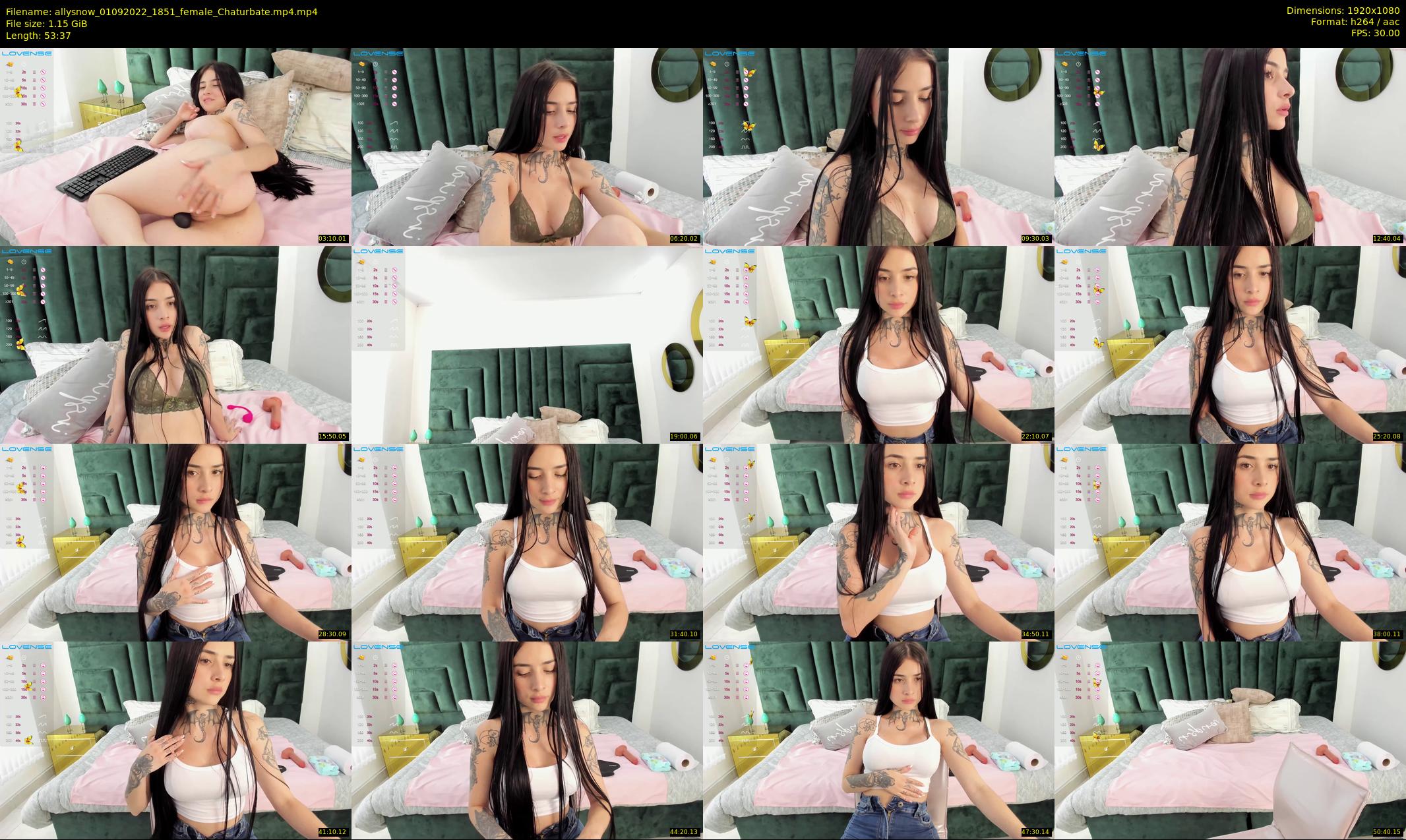 allysnow — 54 minute Chaturbate female cam show recording, 1080p, Sep 1, 2022