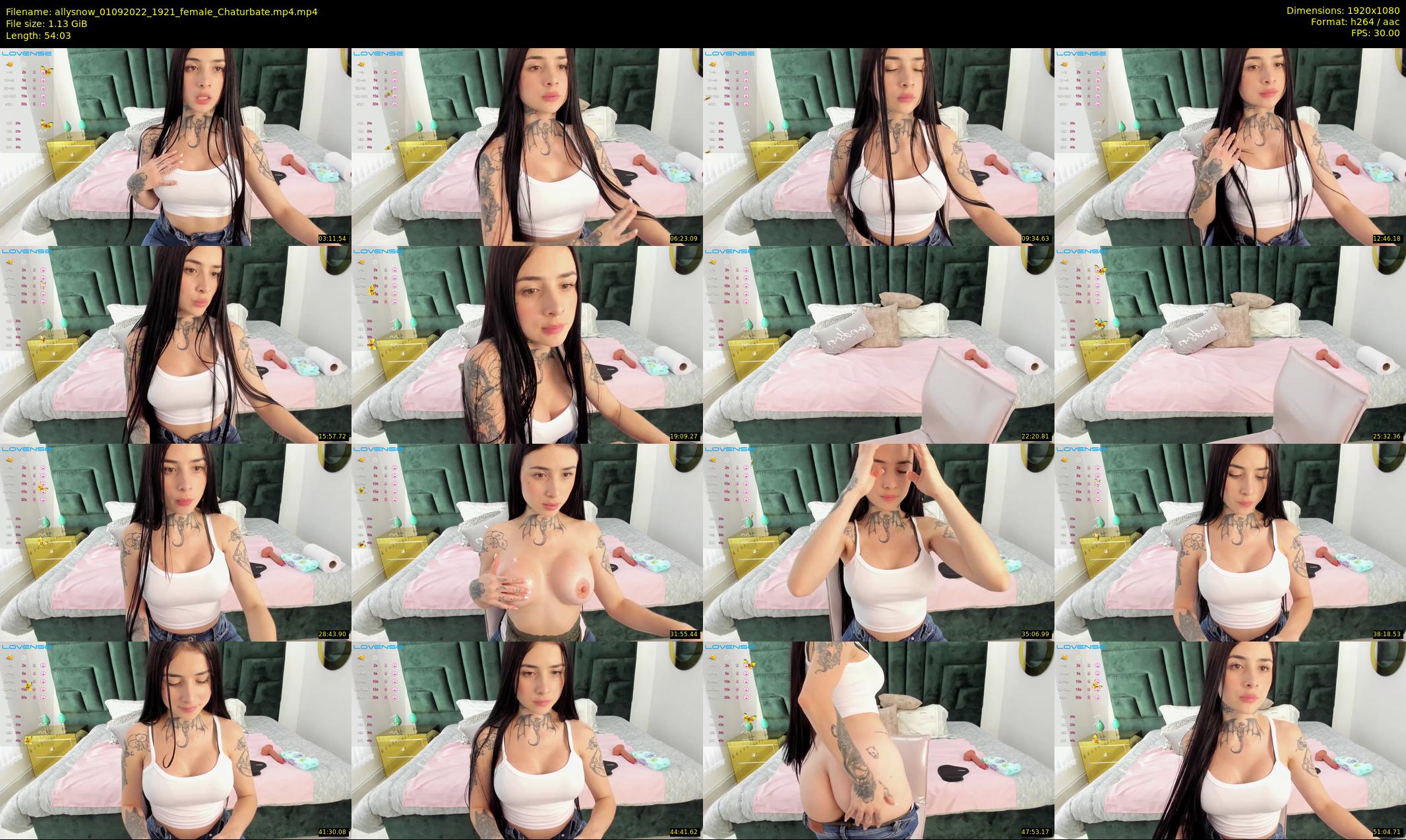 allysnow — 55 minute Chaturbate female cam show recording, 1080p, Sep 1, 2022