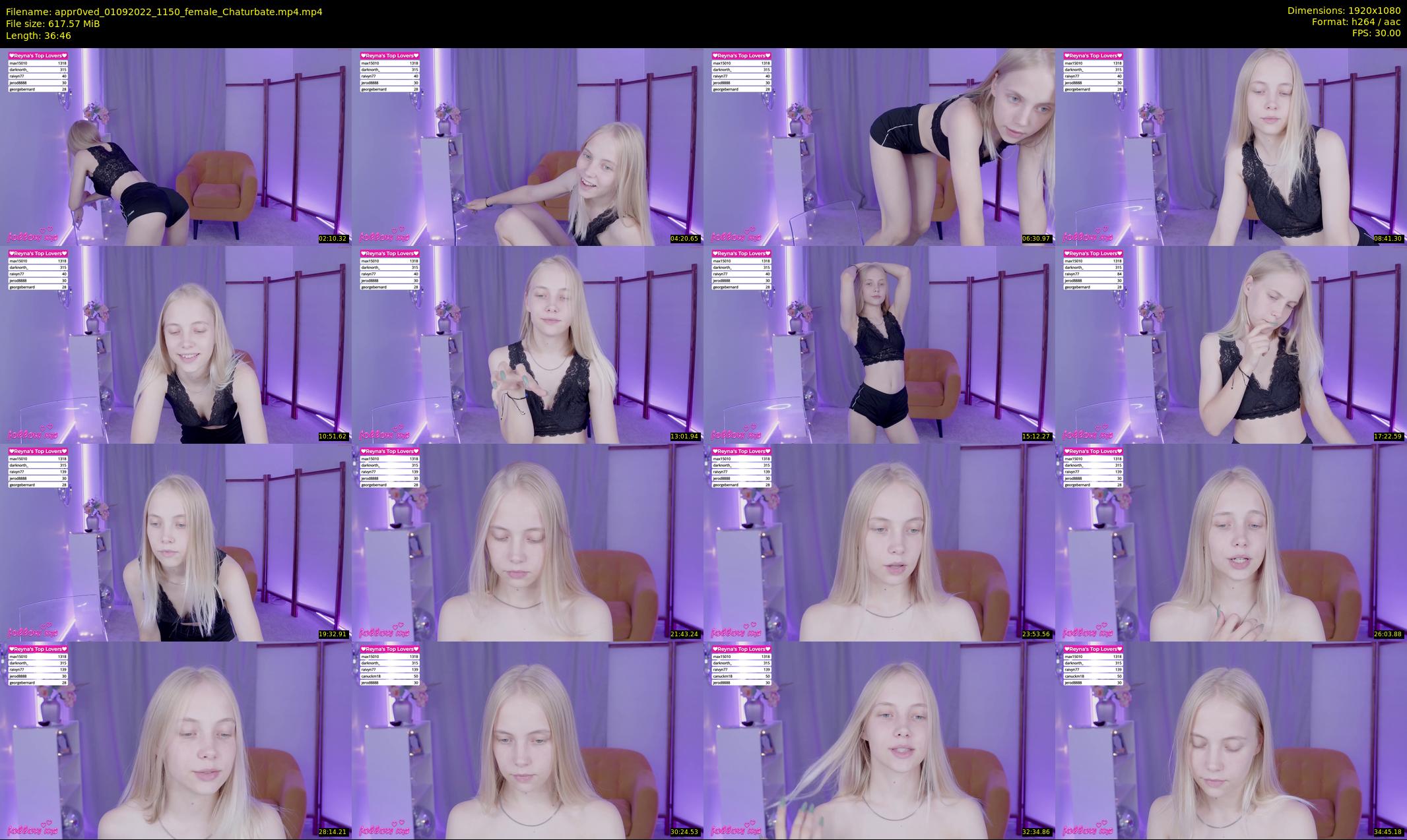appr0ved — 37 minute Chaturbate female cam show recording, 1080p, Sep 1, 2022