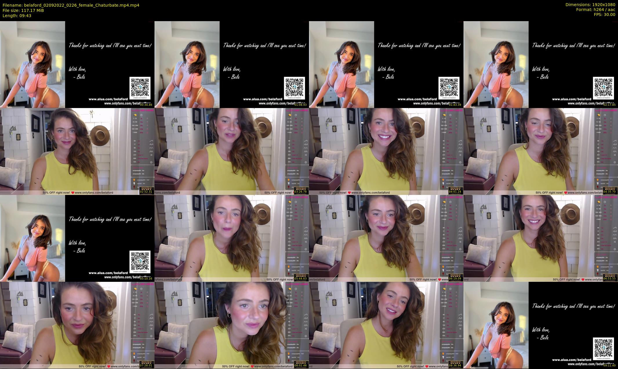 belaford — 10 minute Chaturbate female cam show recording, 1080p, Sep 2, 2022