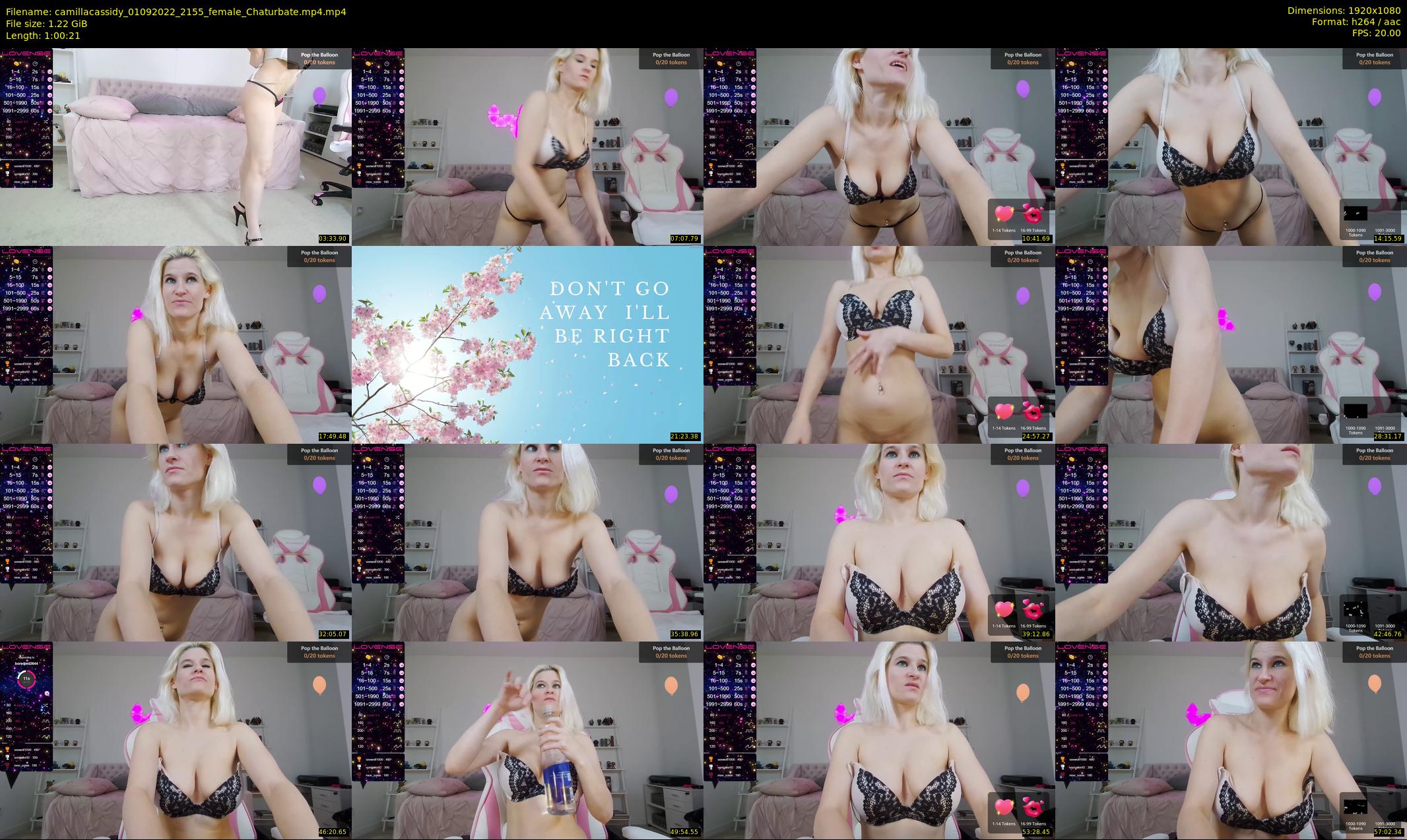 camillacassidy — 61 minute Chaturbate female cam show recording, 1080p, Sep 1, 2022