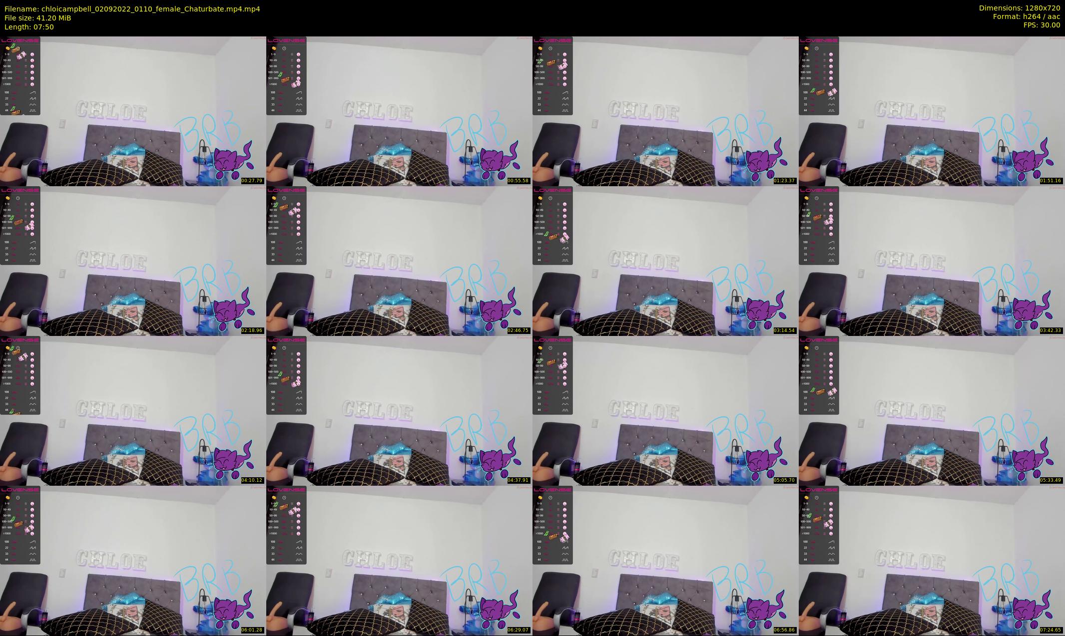chloicampbell — 8 minute Chaturbate female cam show recording, 720p, Sep 2, 2022