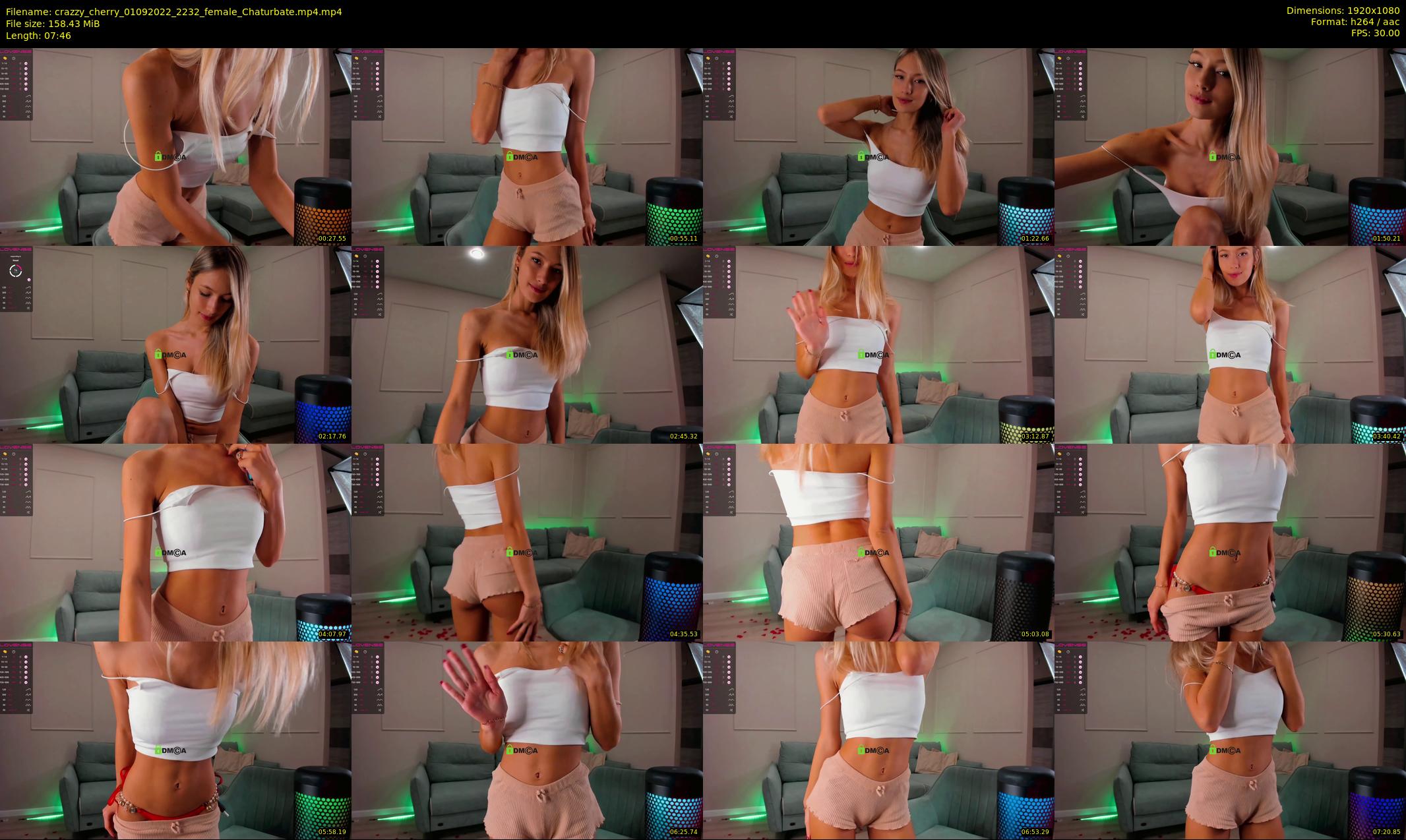 crazzy_cherry — 8 minute Chaturbate female cam show recording, 1080p, Sep 1, 2022
