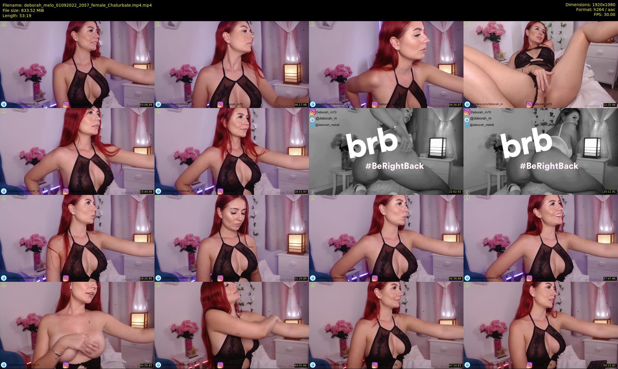 deborah_melo — 54 minute Chaturbate female cam show recording, 1080p, Sep 1, 2022