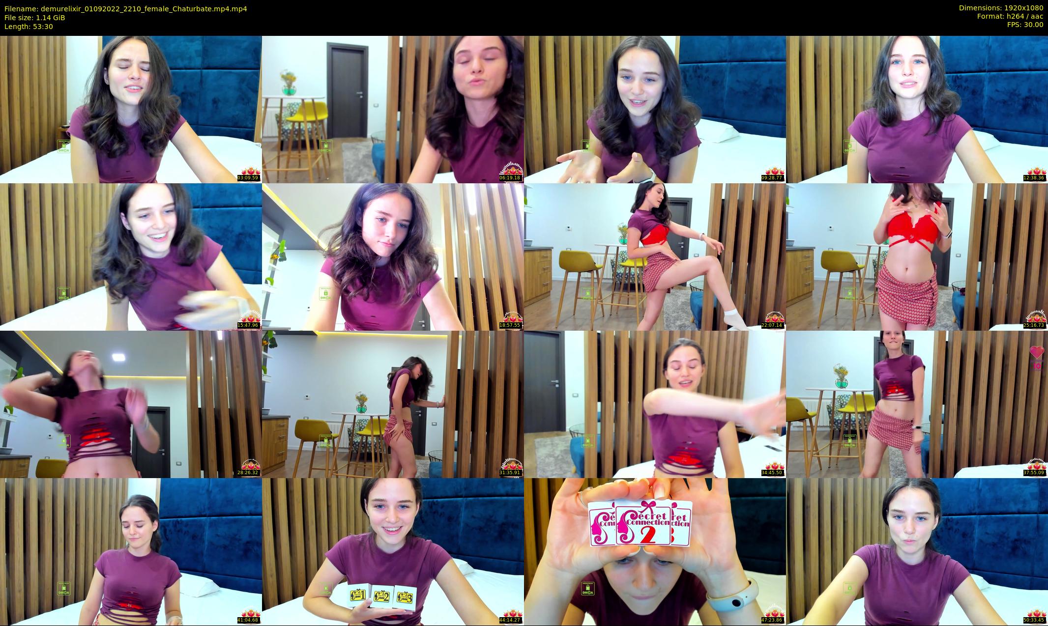 demurelixir — 54 minute Chaturbate female cam show recording, 1080p, Sep 1, 2022