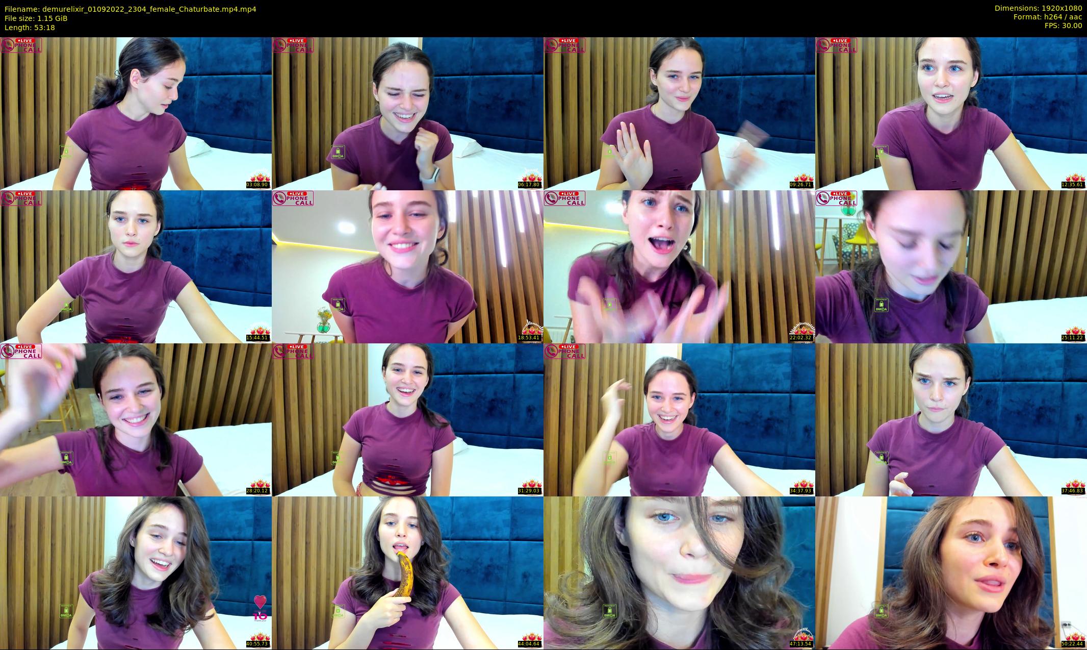 demurelixir — 54 minute Chaturbate female cam show recording, 1080p, Sep 1, 2022