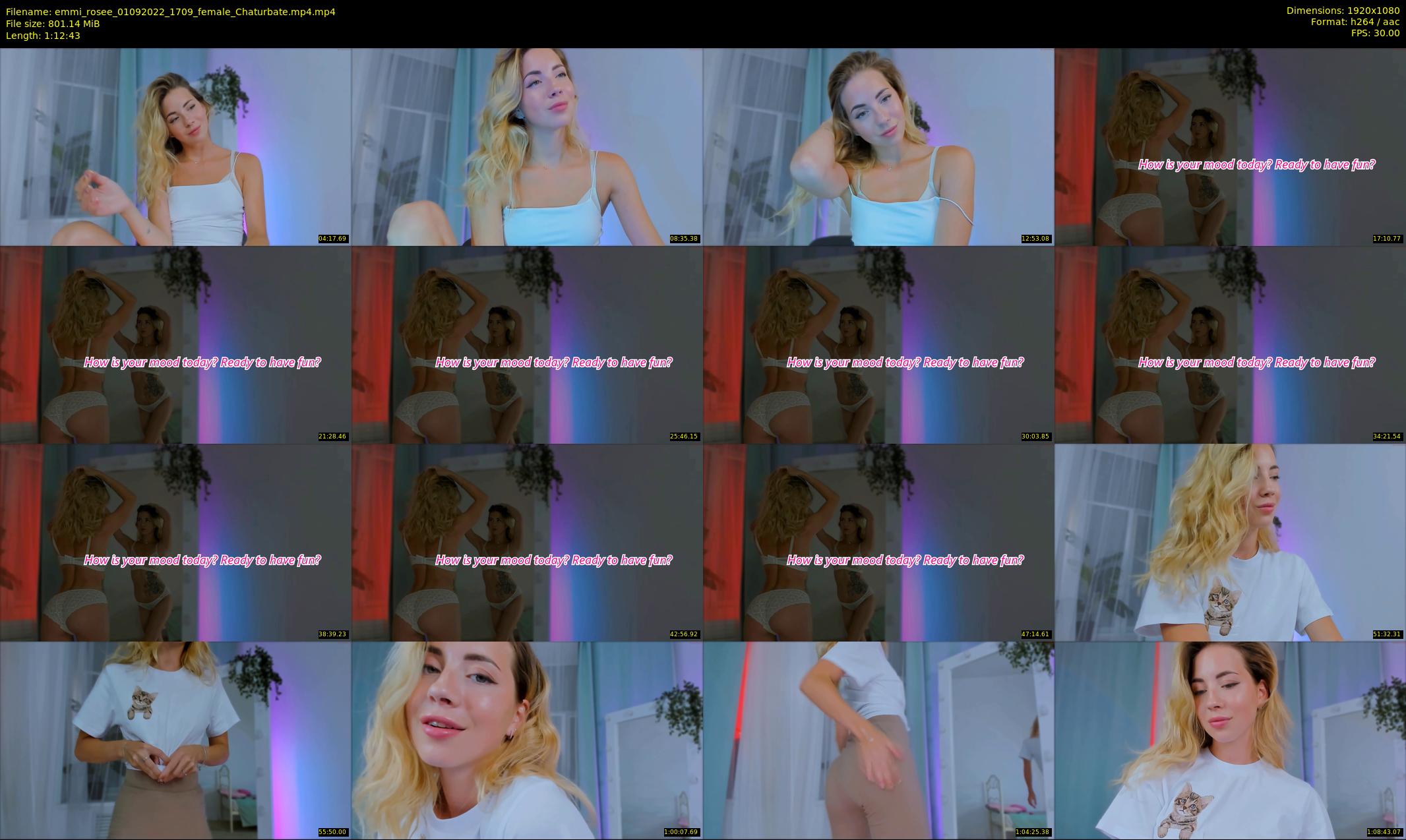 emmi_rosee — 73 minute Chaturbate female cam show recording, 1080p, Sep 1, 2022