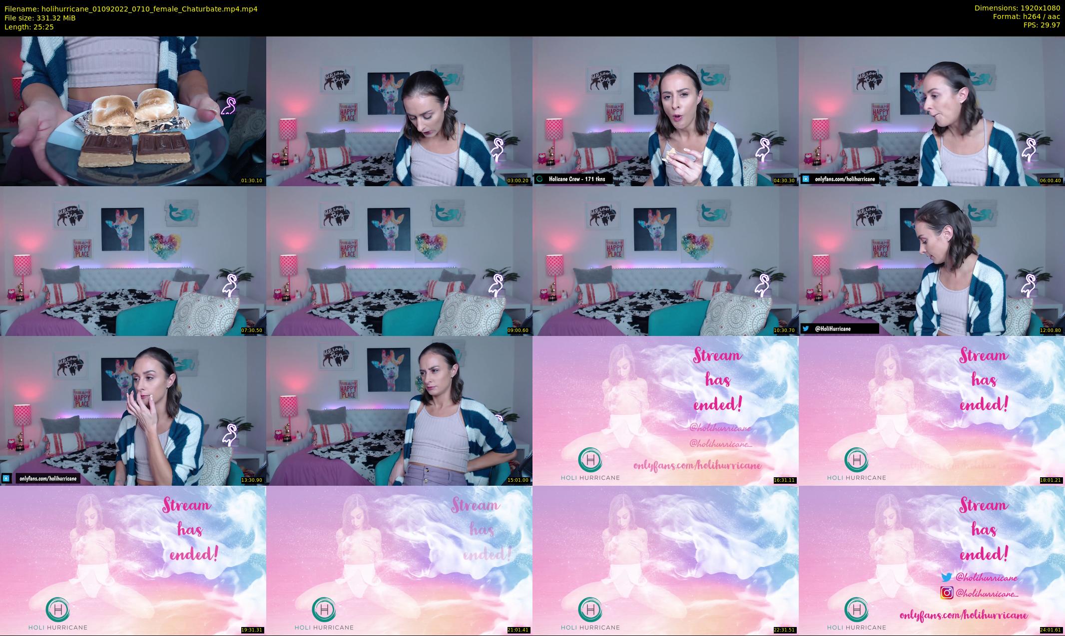 holihurricane — 26 minute Chaturbate female cam show recording, 1080p, Sep 1, 2022