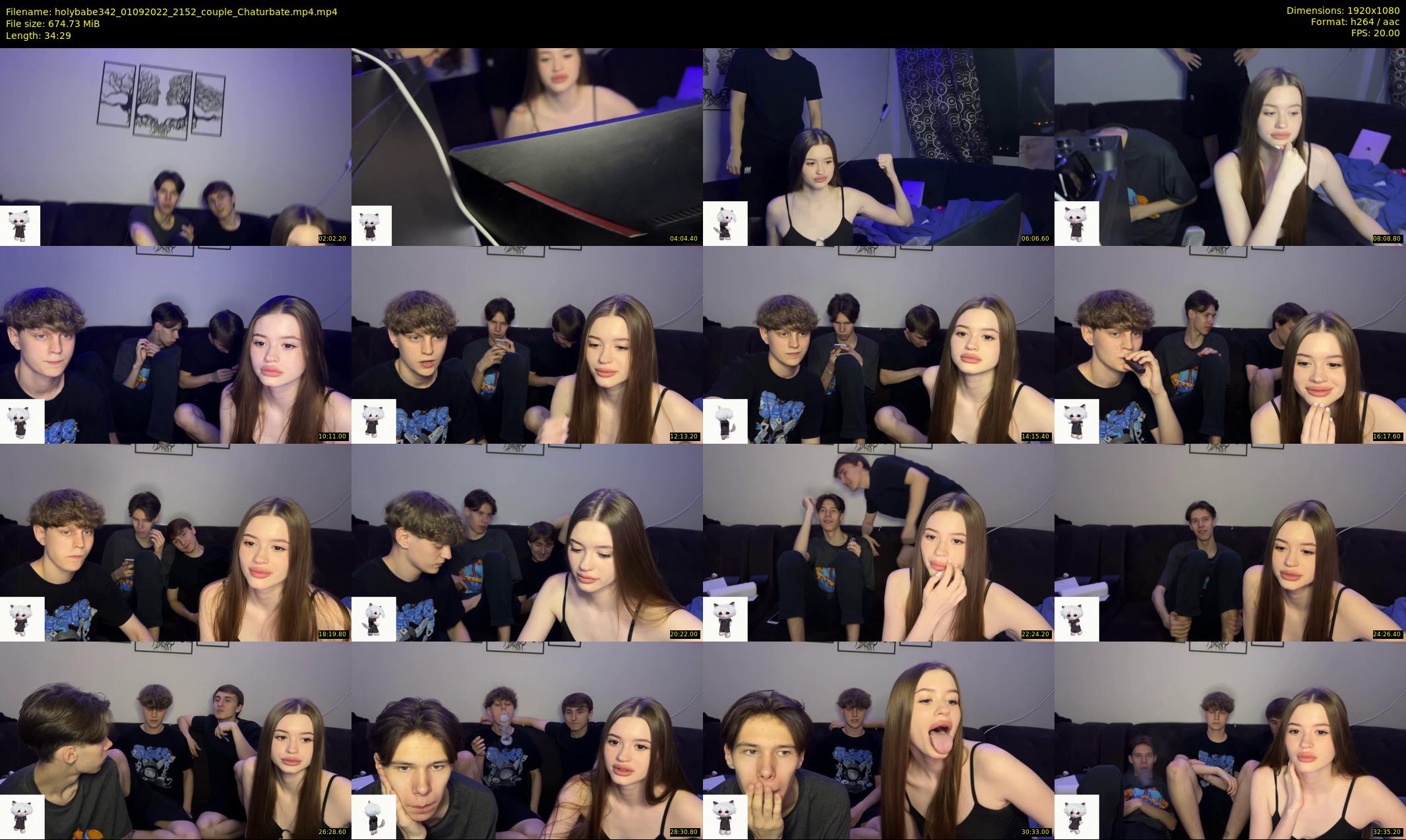 holybabe342 — 35 minute Chaturbate couple cam show recording, 1080p, Sep 1, 2022