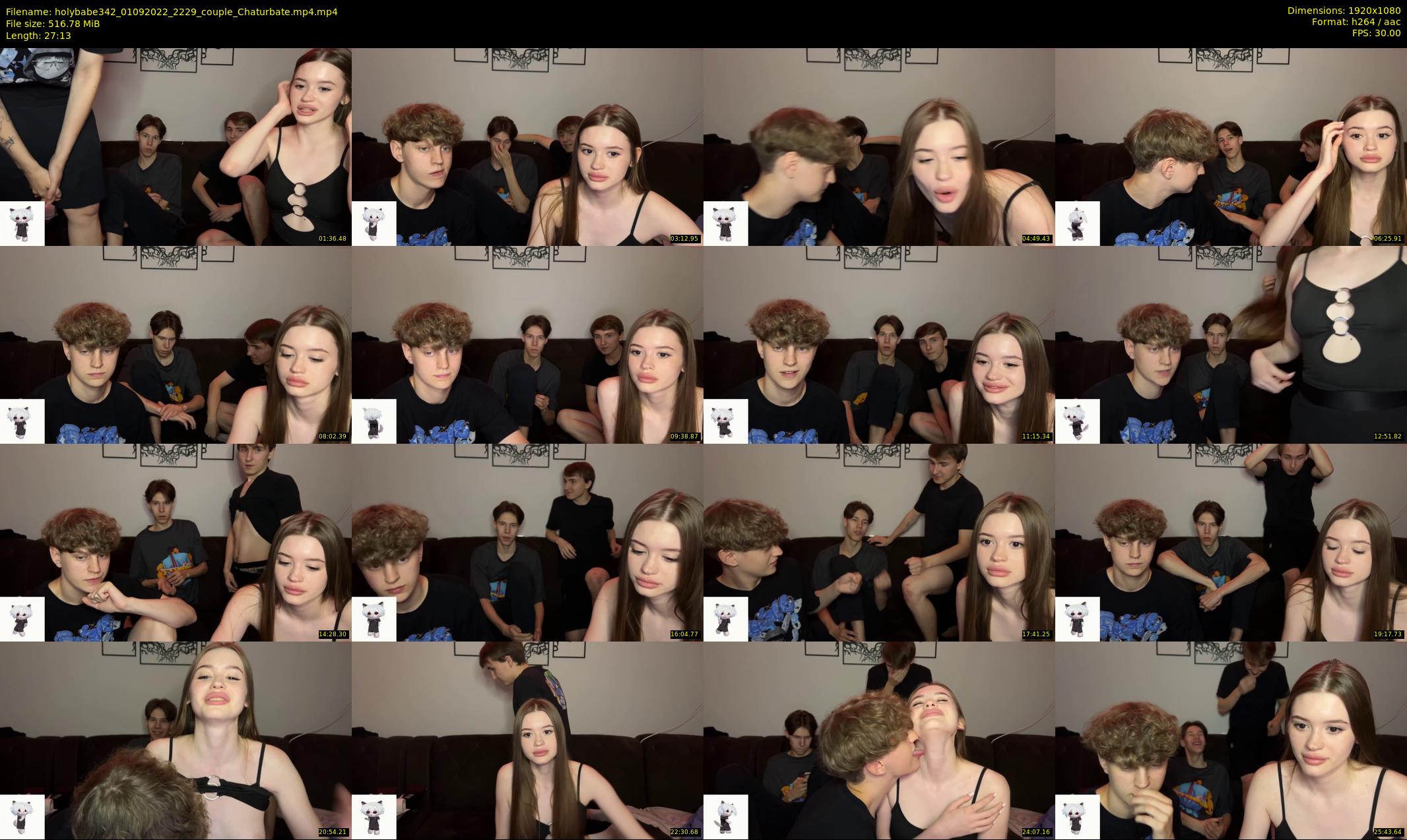 holybabe342 — 28 minute Chaturbate couple cam show recording, 1080p, Sep 1, 2022