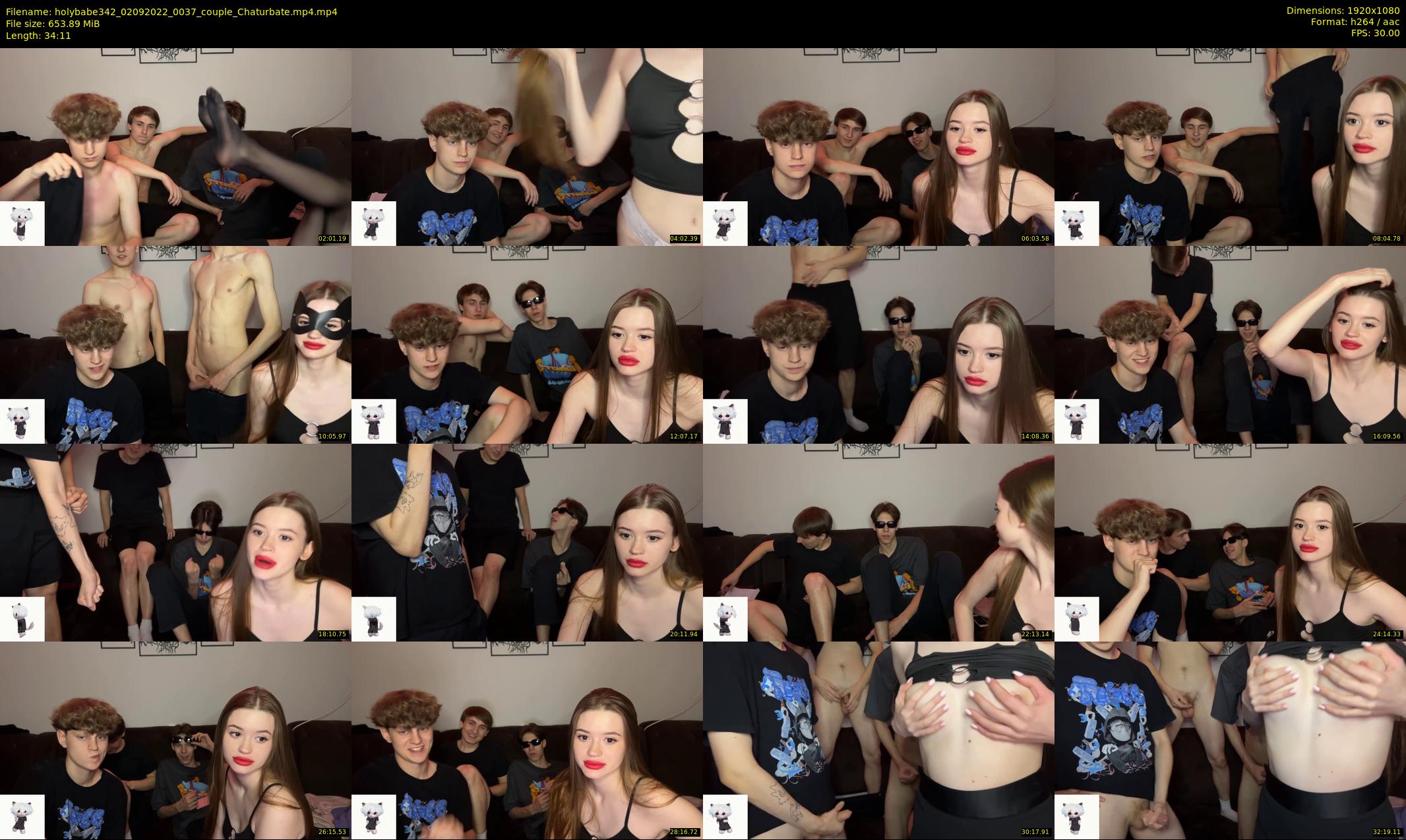 holybabe342 — 35 minute Chaturbate couple cam show recording, 1080p, Sep 2, 2022